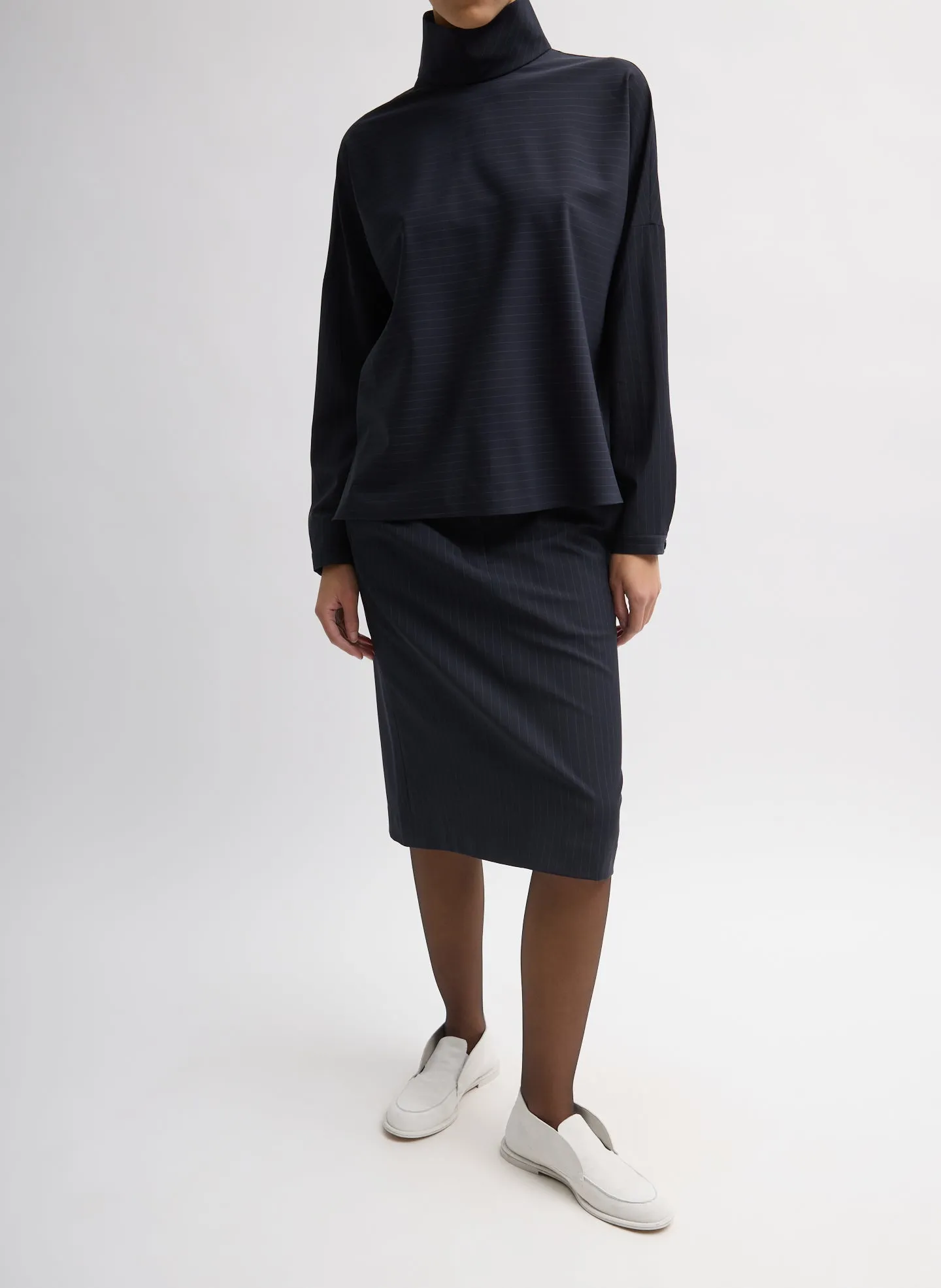 Mier Pinstripe Convertible Skirt sold by Tibi product image thumbnail 4