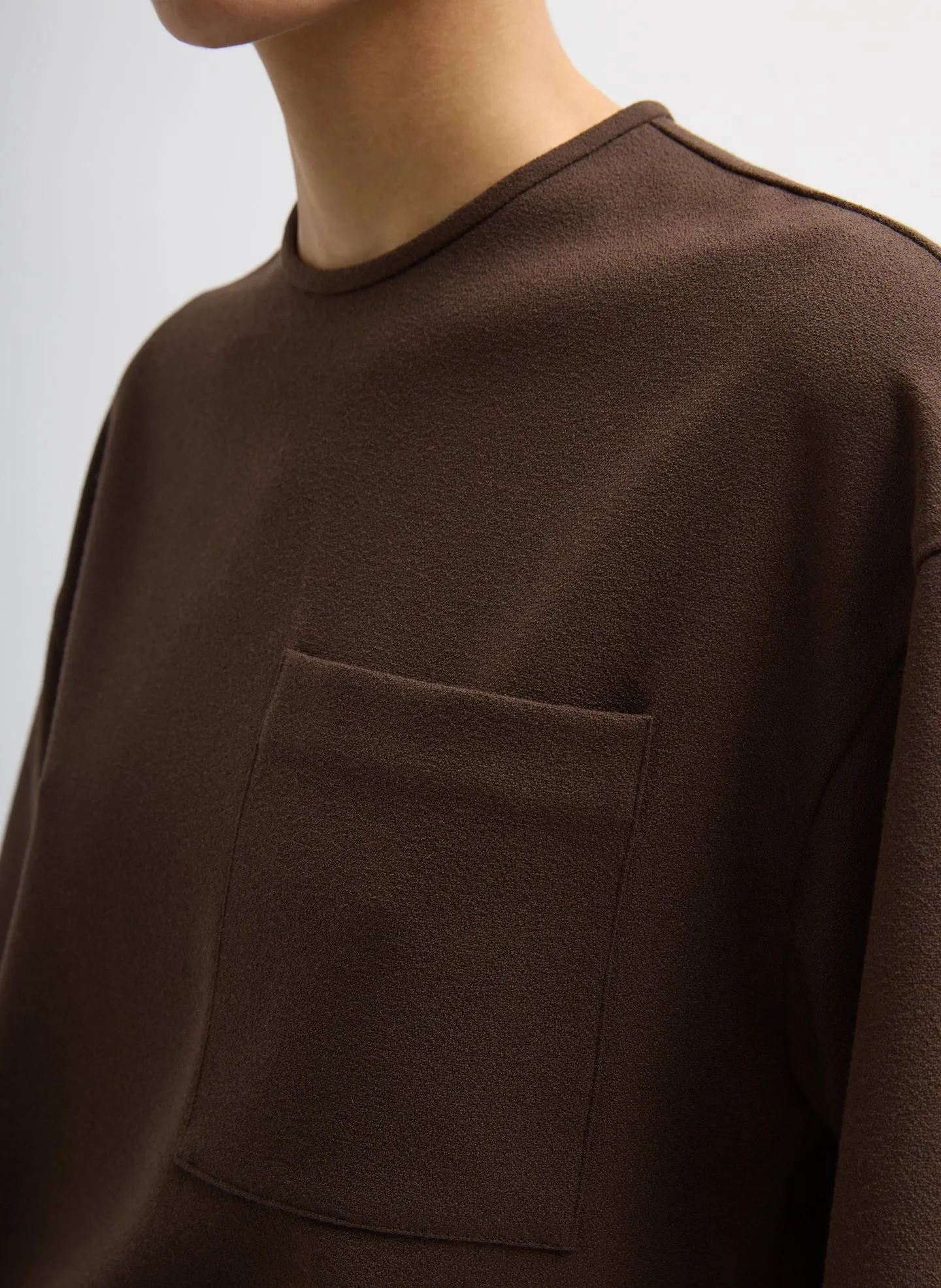 Mica Crepe Easy T-Shirt sold by Tibi product image thumbnail 5