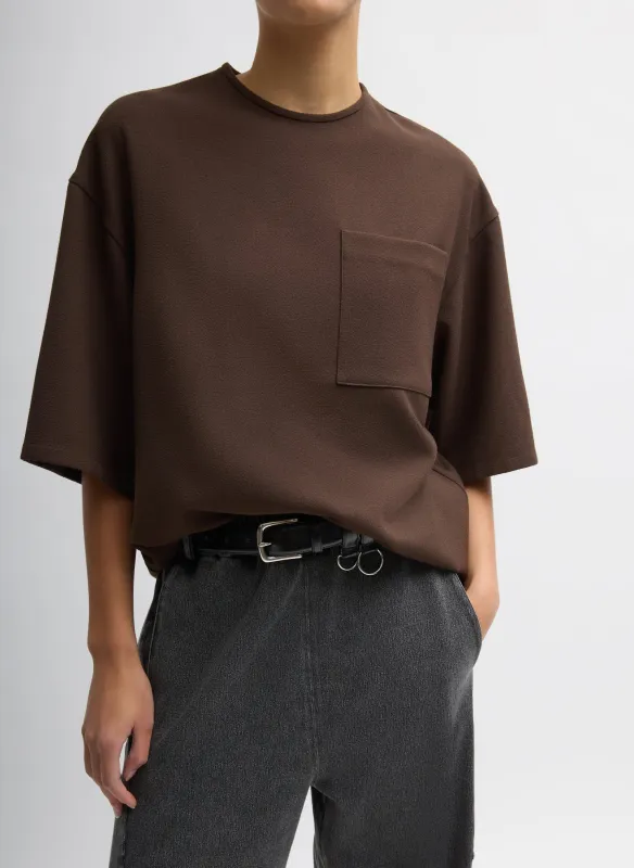 Mica Crepe Easy T-Shirt sold by Tibi