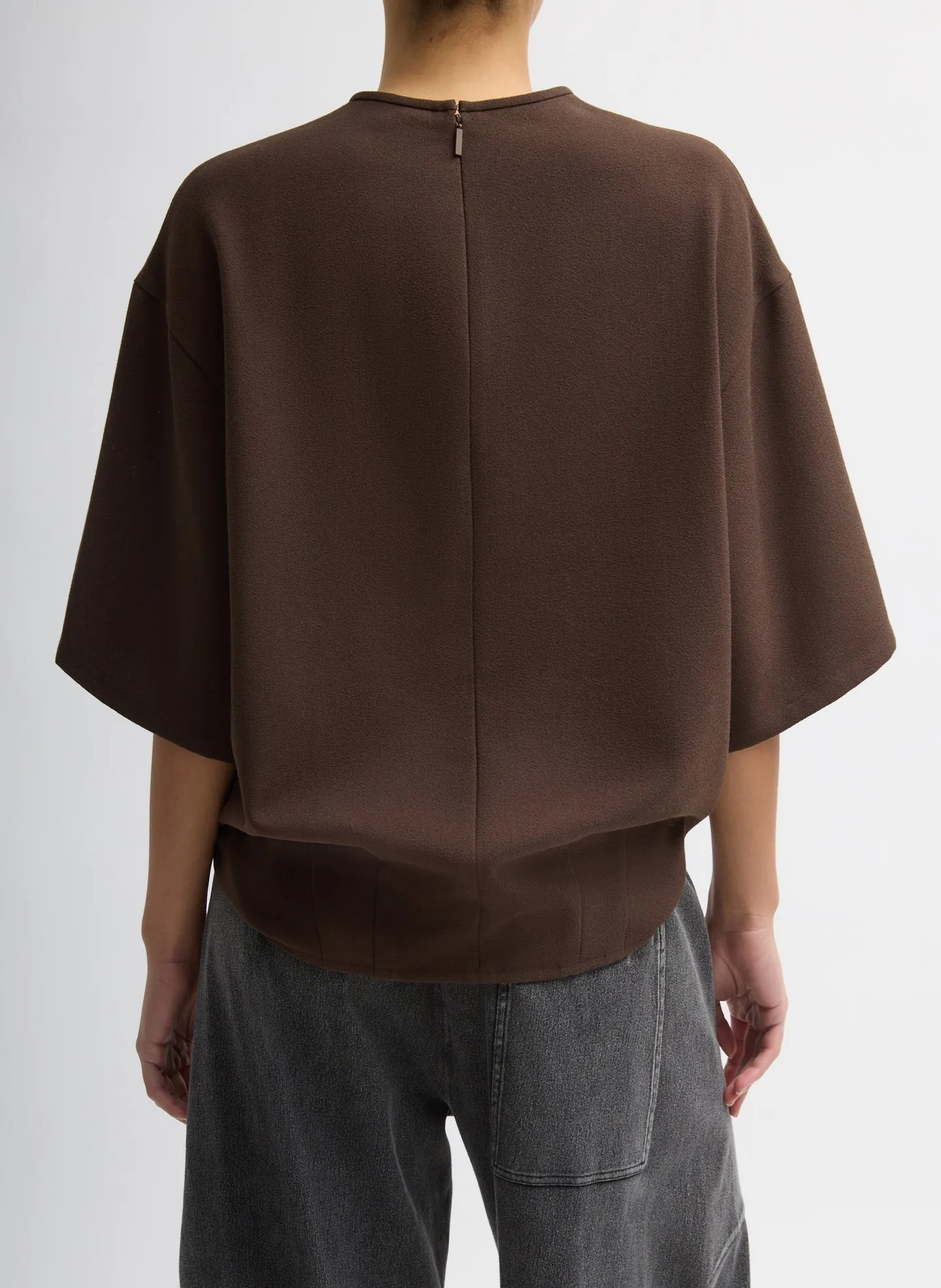Mica Crepe Easy T-Shirt sold by Tibi product image thumbnail 3