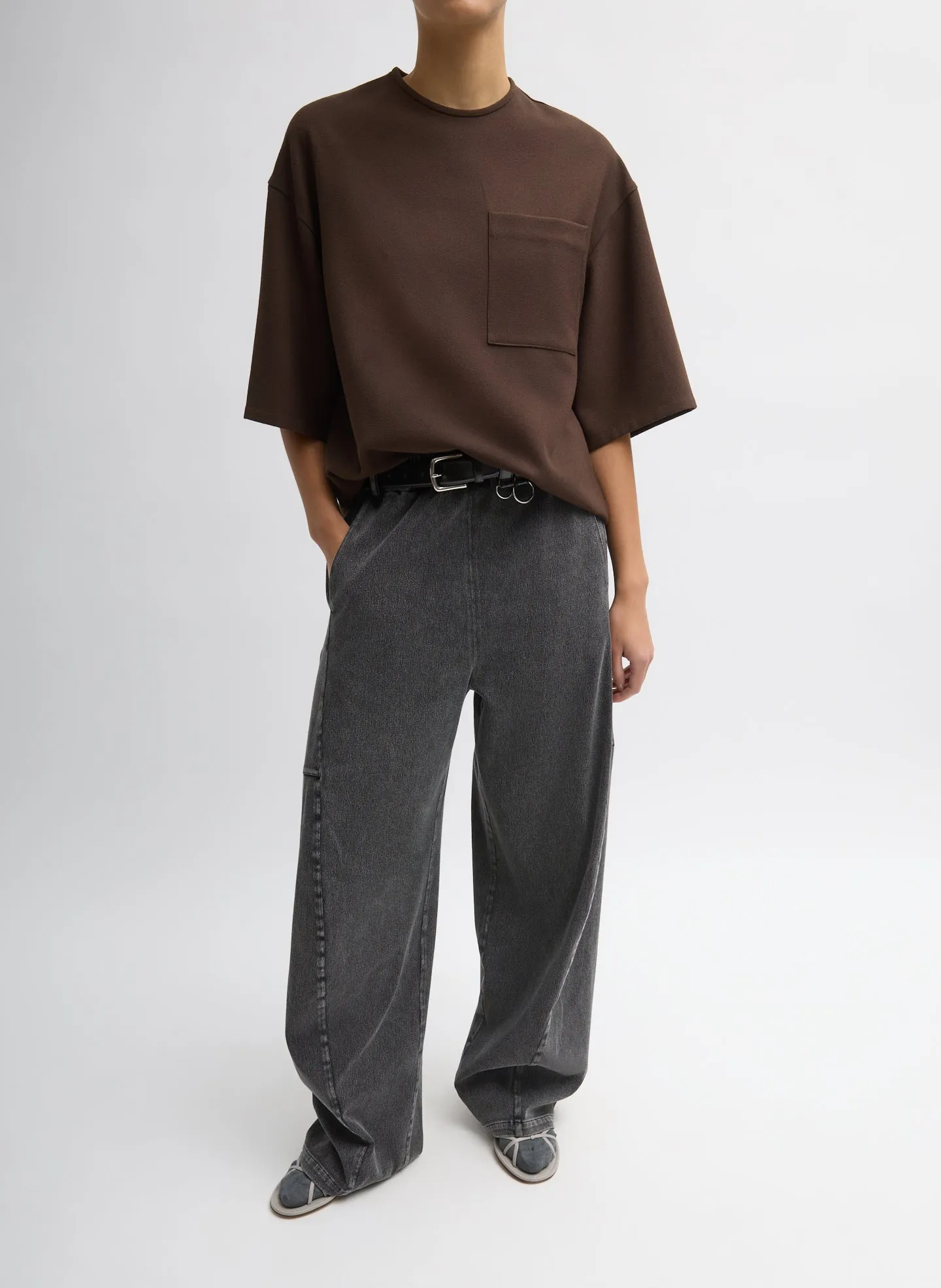 Mica Crepe Easy T-Shirt sold by Tibi product image thumbnail 4