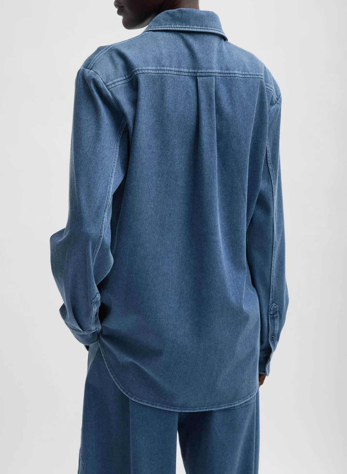Stretch Denim Easy Shirt sold by Tibi product image thumbnail 2