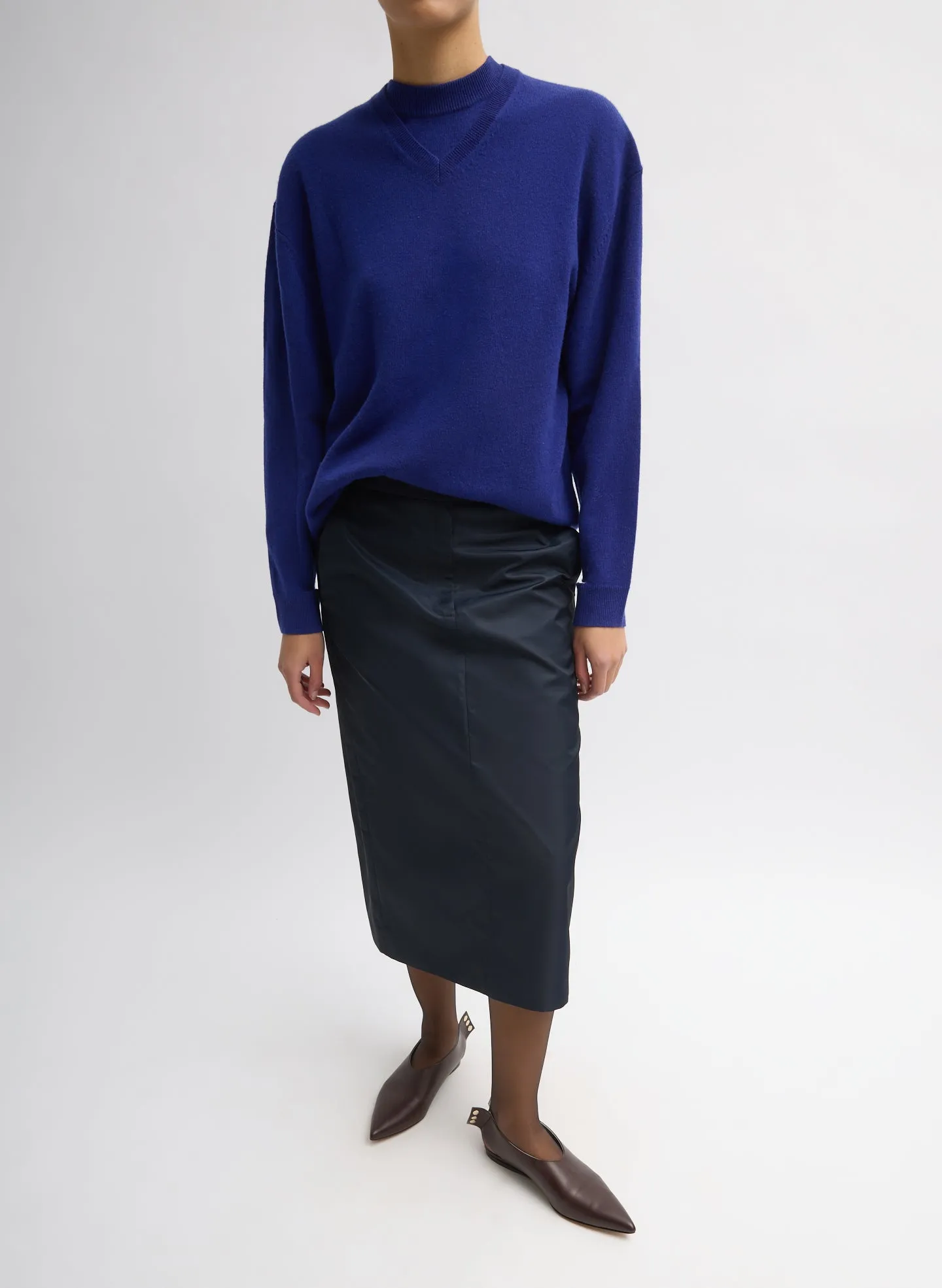 Eco Nylon Midi Trouser Skirt sold by Tibi