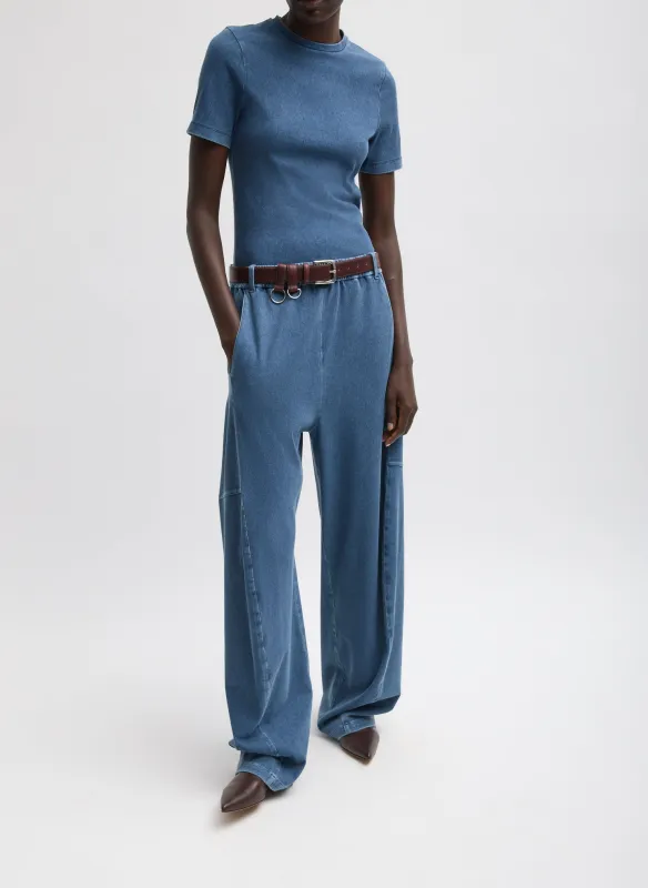 Stretch Denim Knit Winslow Pant made by Tibi