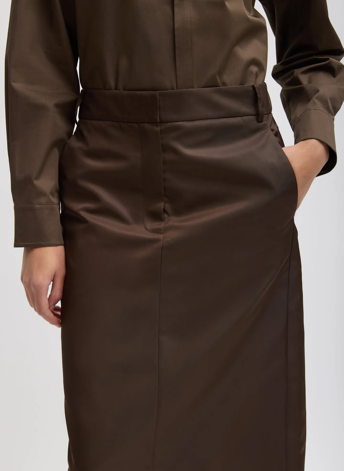 Eco Nylon Midi Trouser Skirt sold by Tibi product image thumbnail 5