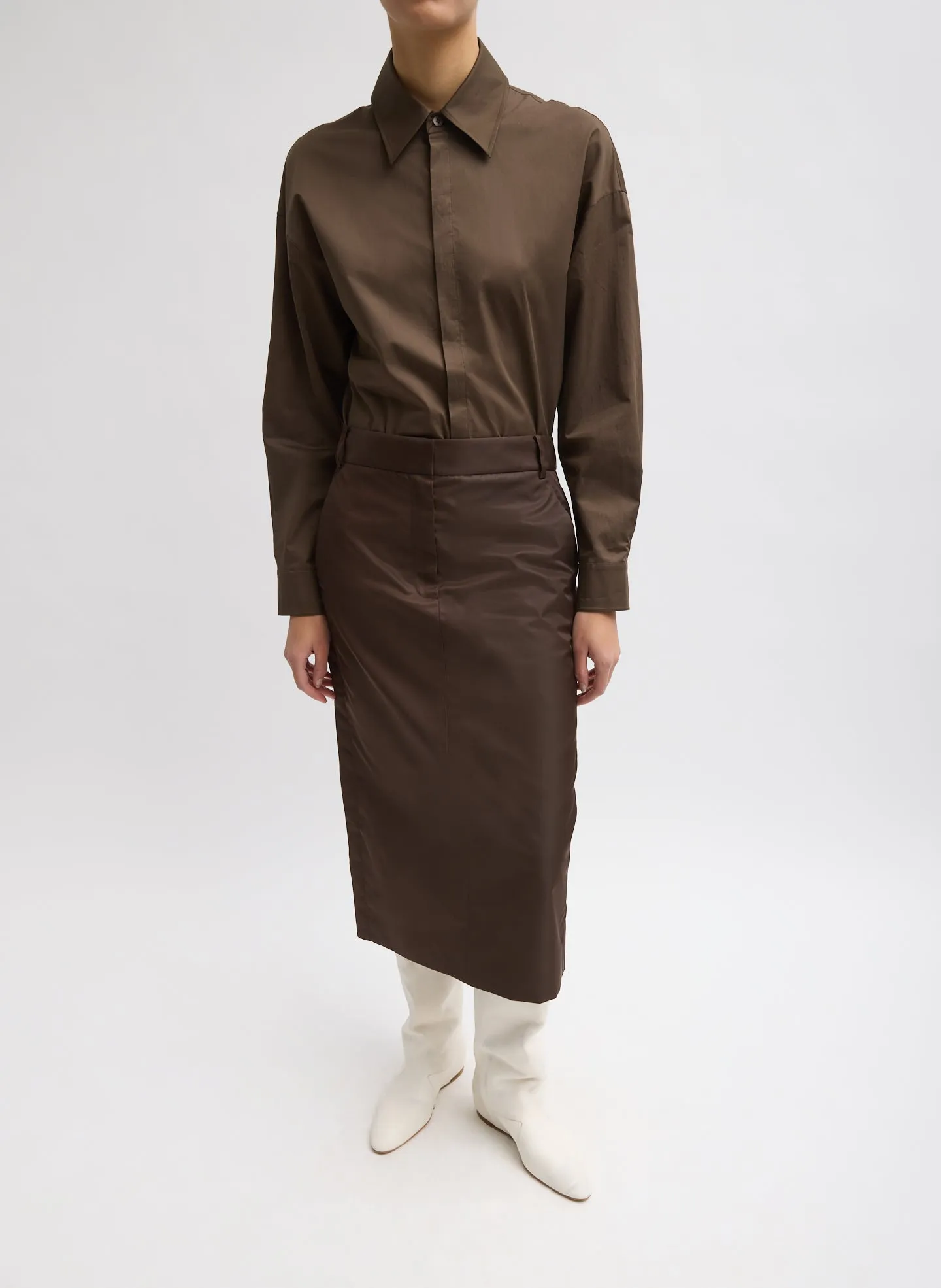 Eco Nylon Midi Trouser Skirt sold by Tibi