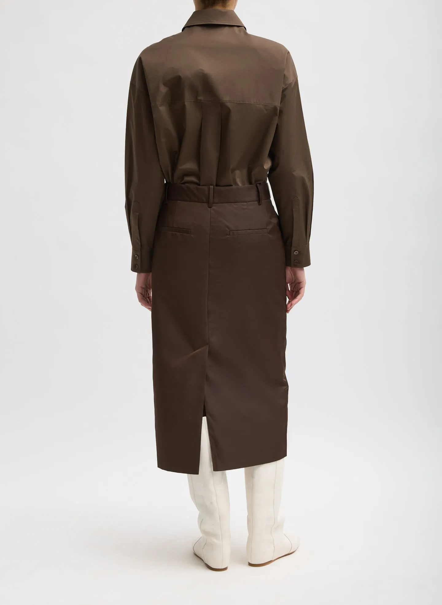 Eco Nylon Midi Trouser Skirt sold by Tibi product image thumbnail 4