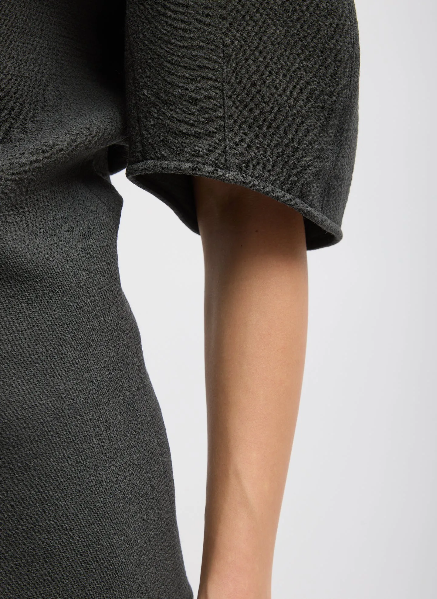 Wool Crepe Slit Front T-Shirt sold by Tibi product image thumbnail 5