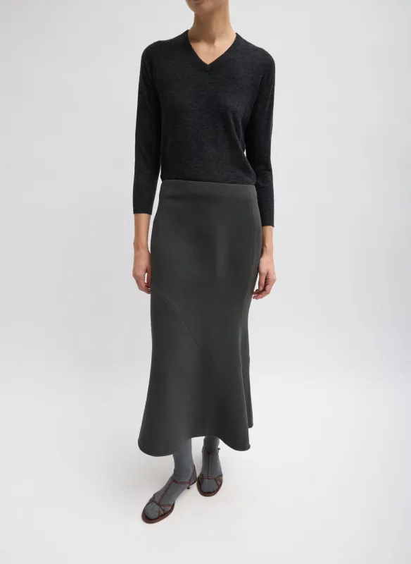 Wool Crepe Marte Fluid Skirt sold by Tibi