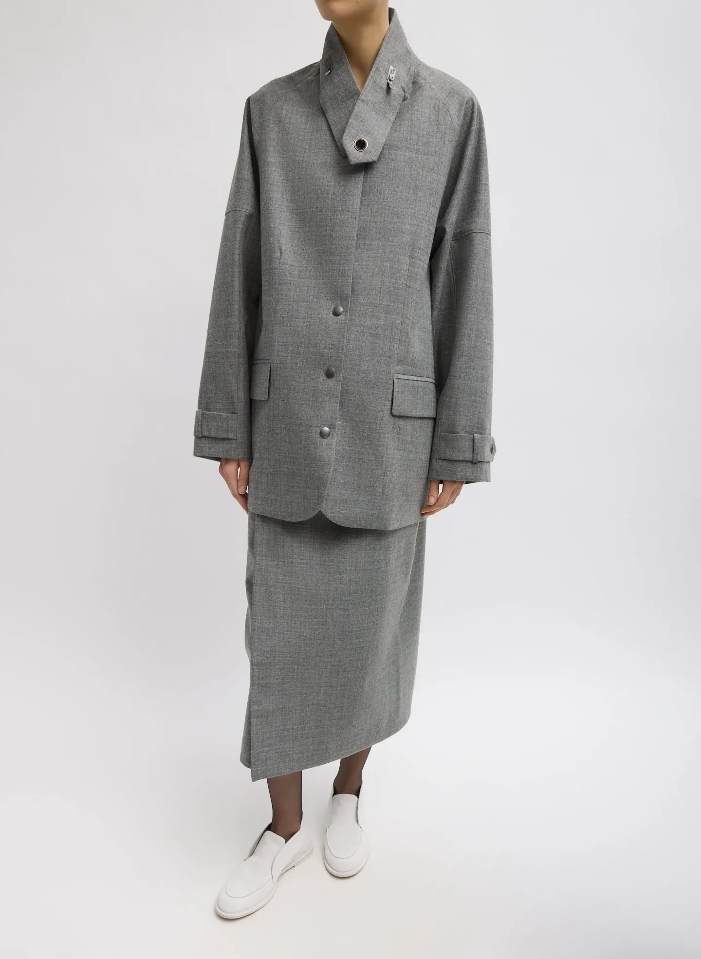 Techy Bonded Wool Olivier Blazer sold by Tibi product image thumbnail 5