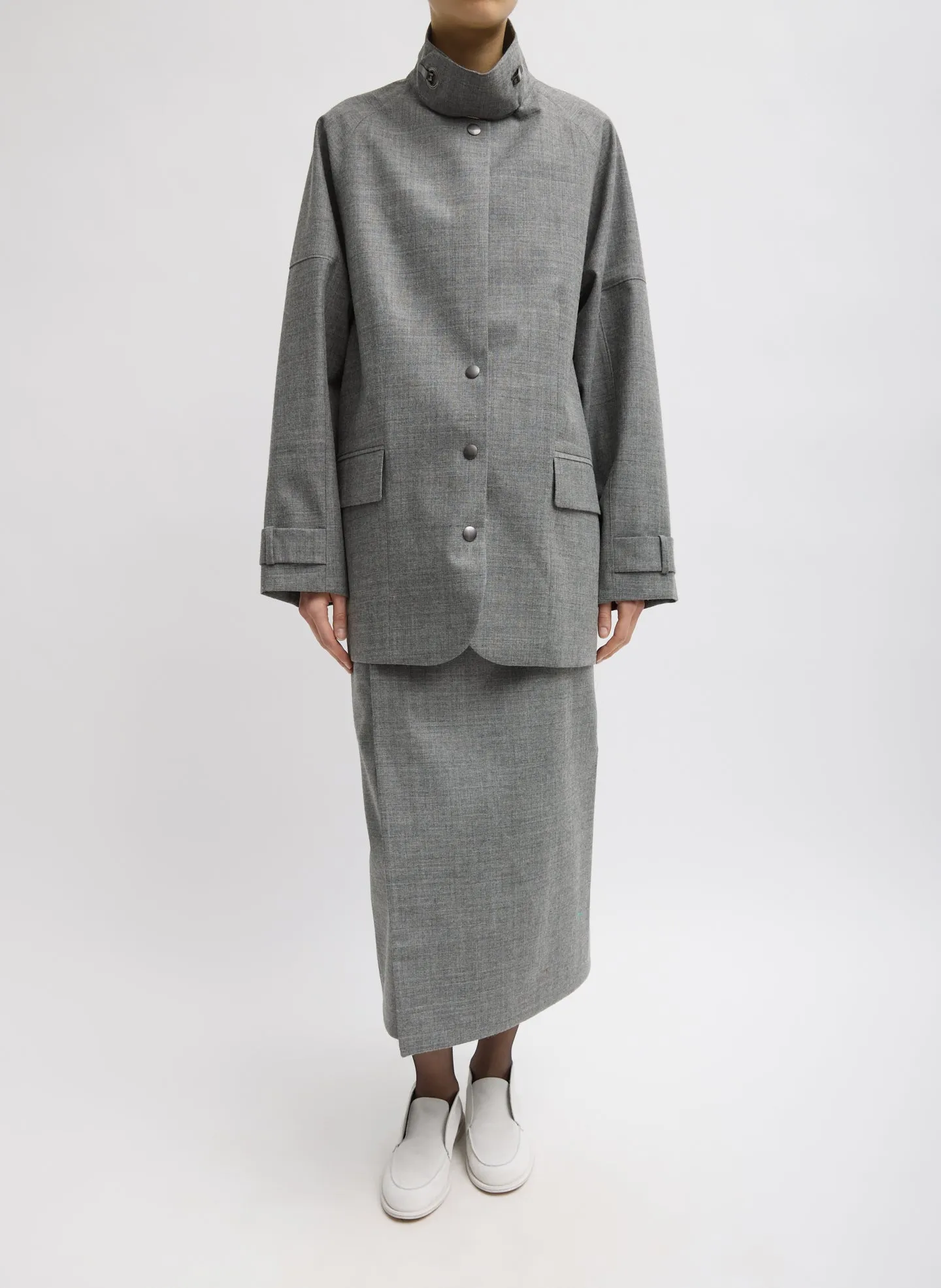 Techy Bonded Wool Olivier Blazer sold by Tibi product image thumbnail 3