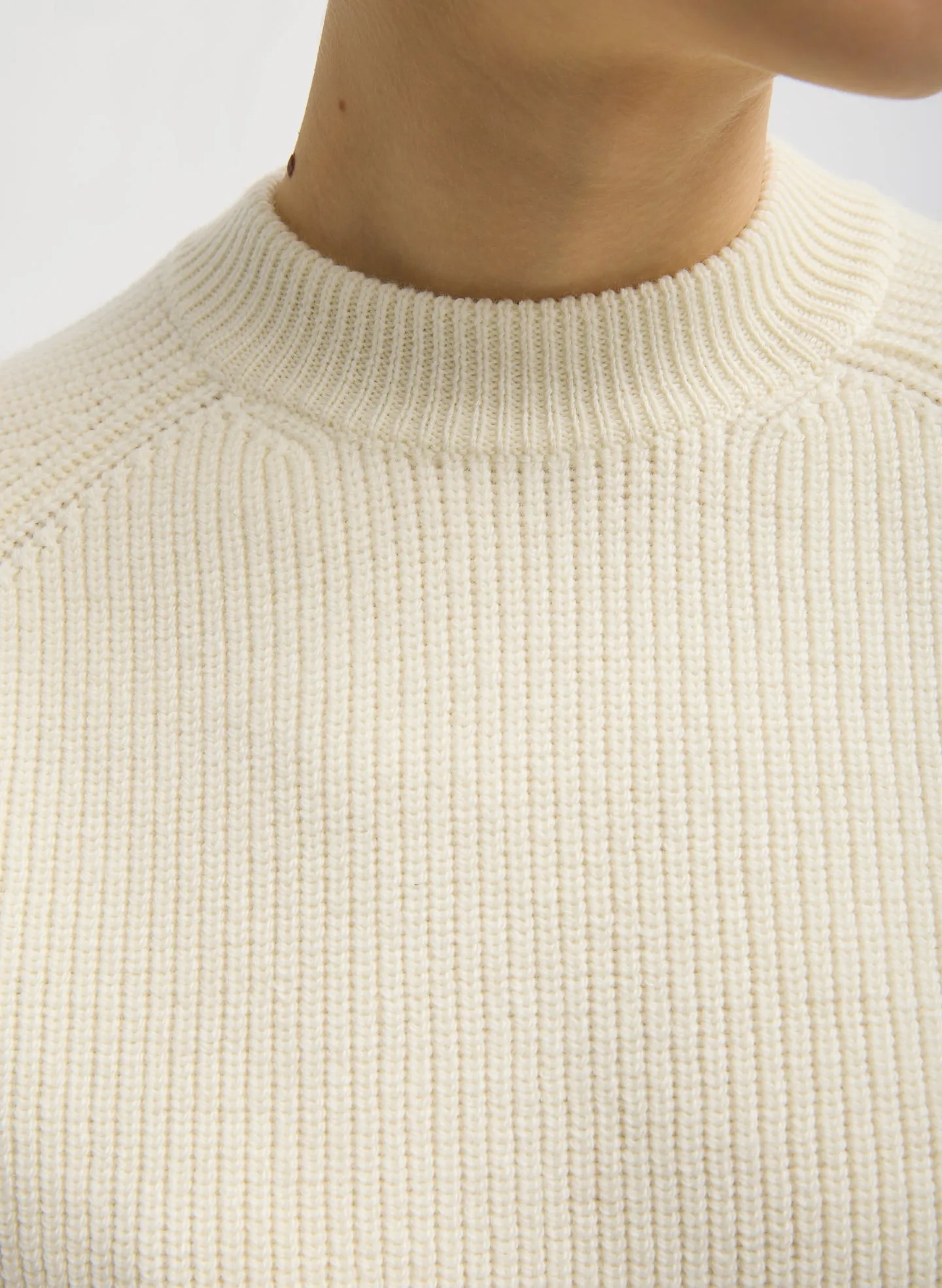 Cardigan Stitch Wool Shrunken Crewneck Pullover sold by Tibi product image thumbnail 4