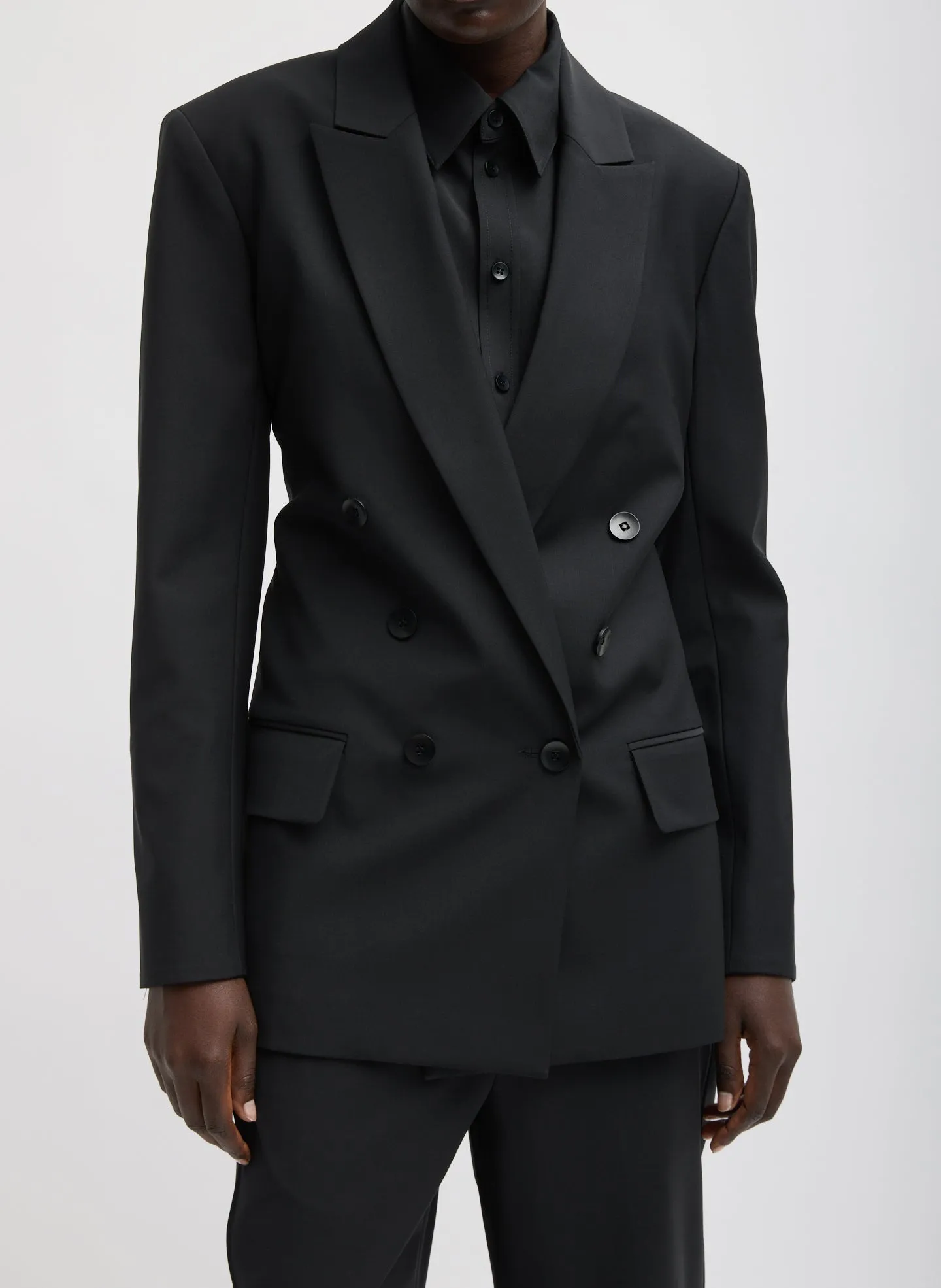 Recycled Tropical Wool Blazer With Back Belt sold by Tibi product image thumbnail 3