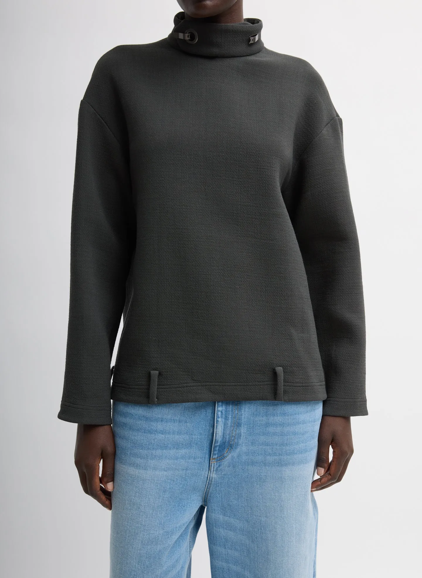 Wool Crepe Fontaine Tunic Top sold by Tibi