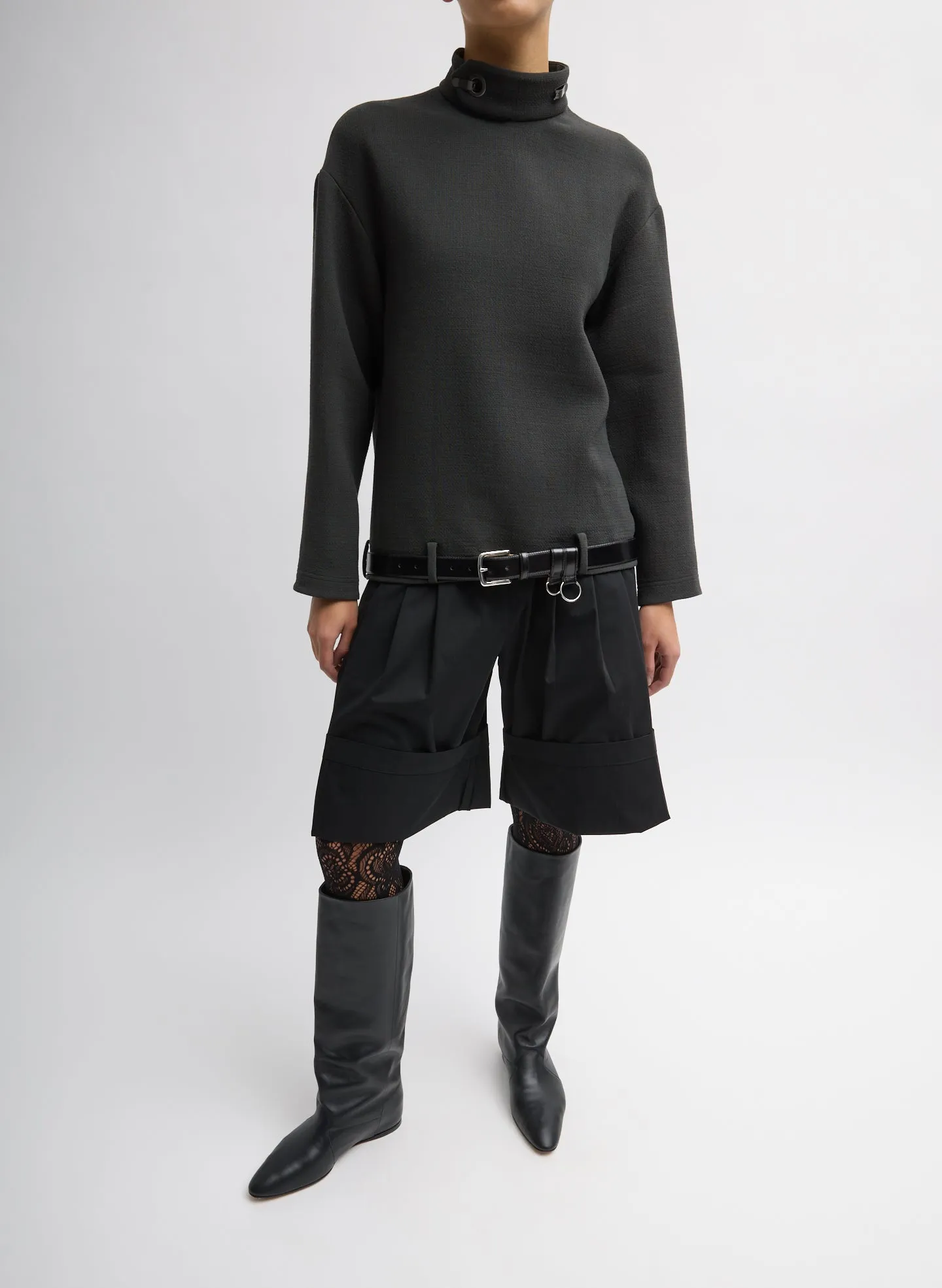 Wool Crepe Fontaine Tunic Top sold by Tibi product image thumbnail 3