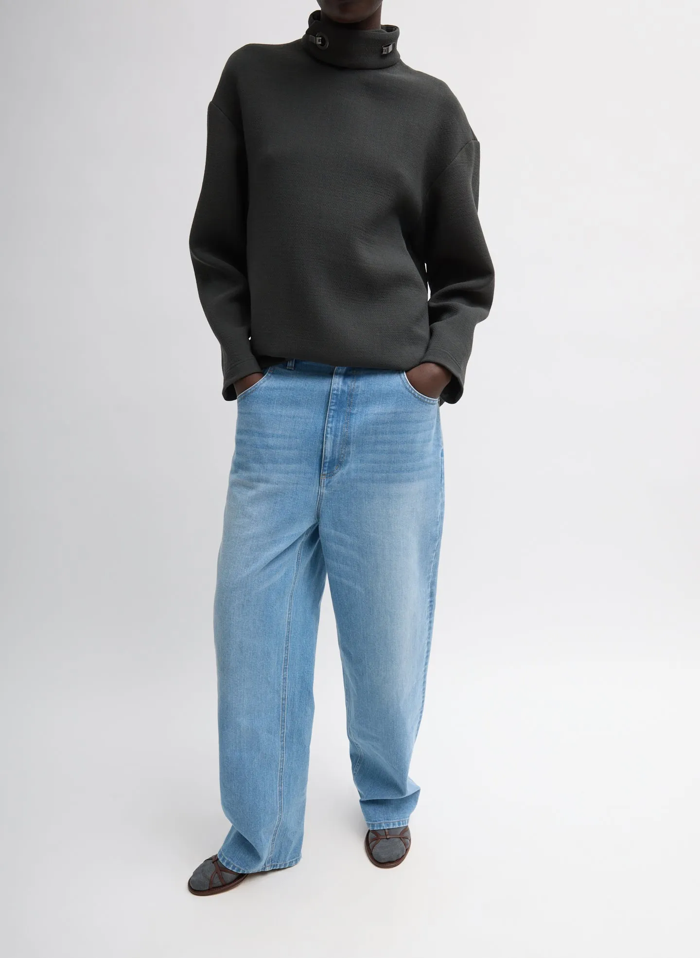 Wool Crepe Fontaine Tunic Top sold by Tibi product image thumbnail 2