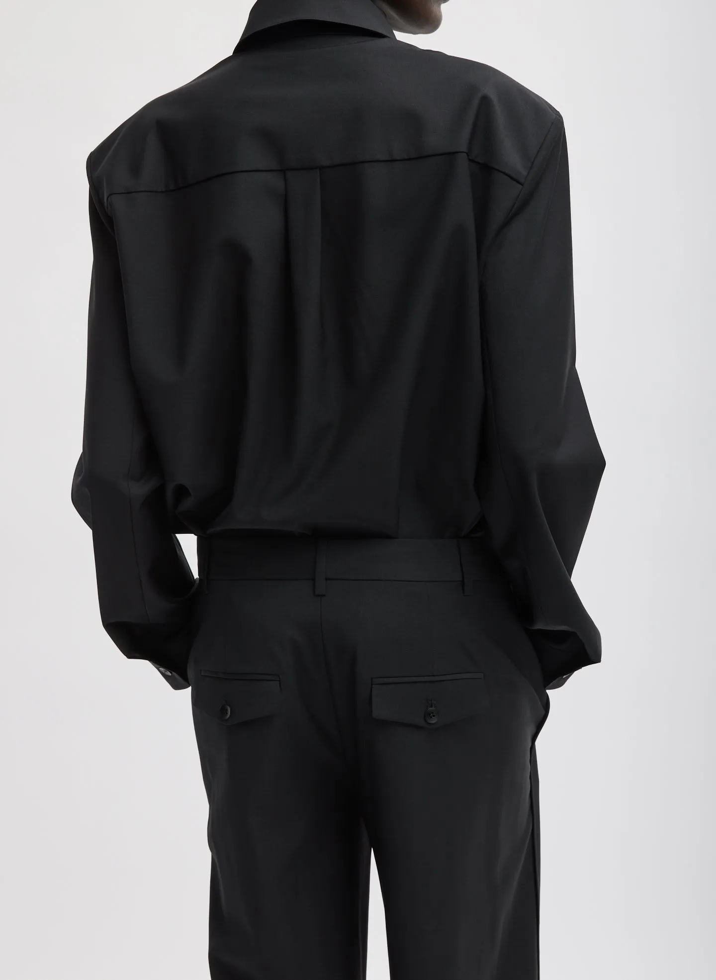 Recycled Tropical Wool Detached Shirt sold by Tibi product image thumbnail 3