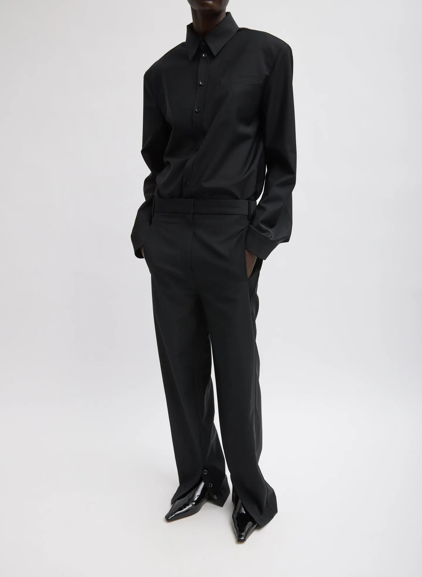 Recycled Tropical Wool Detached Shirt sold by Tibi product image thumbnail 4