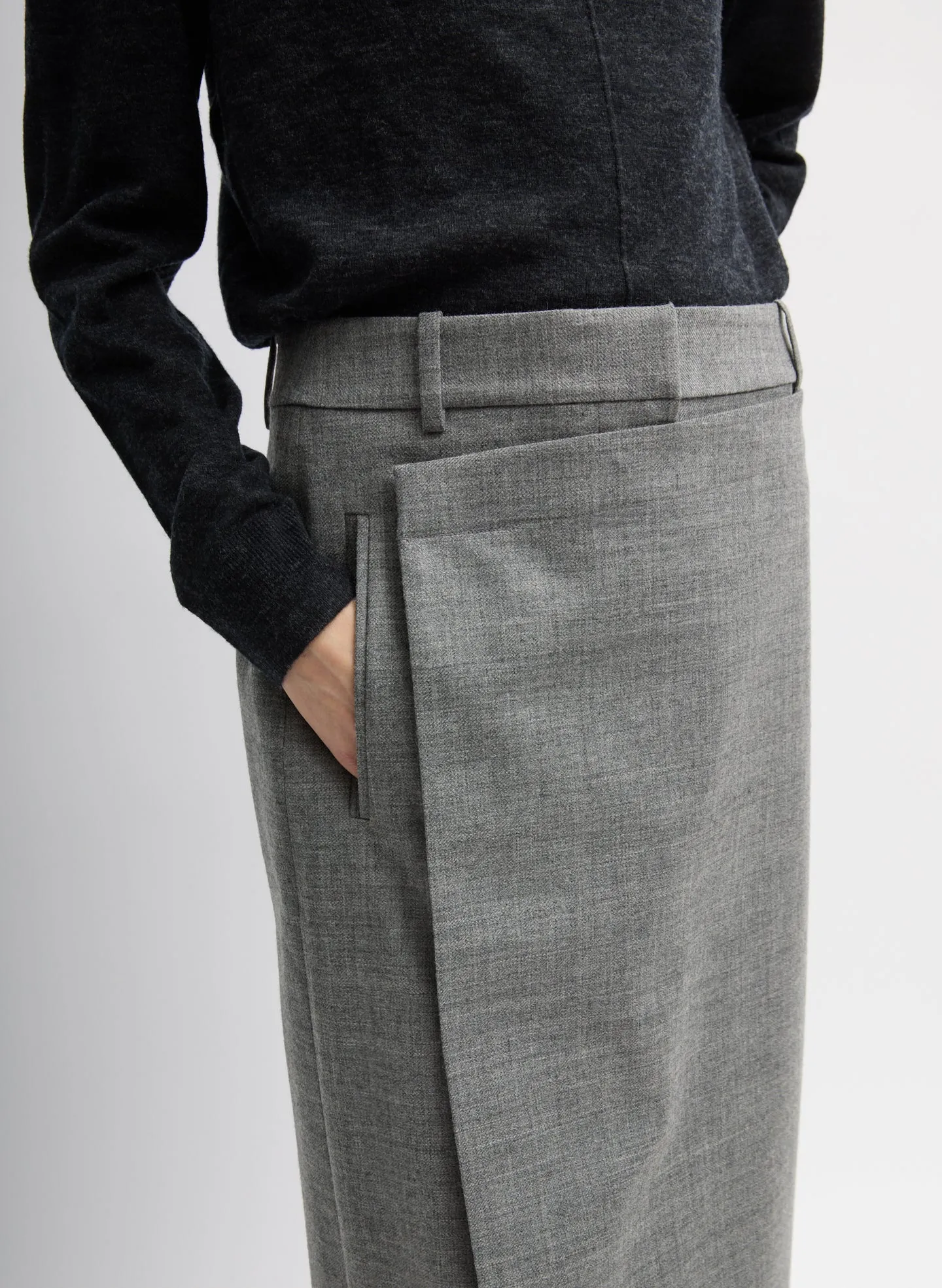 Techy Bonded Wool Wrap Maxi Skirt sold by Tibi product image thumbnail 5