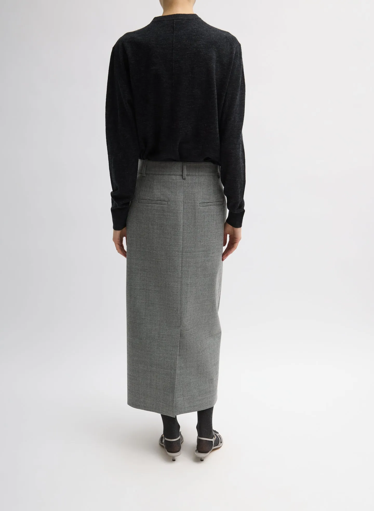 Techy Bonded Wool Wrap Maxi Skirt sold by Tibi product image thumbnail 3
