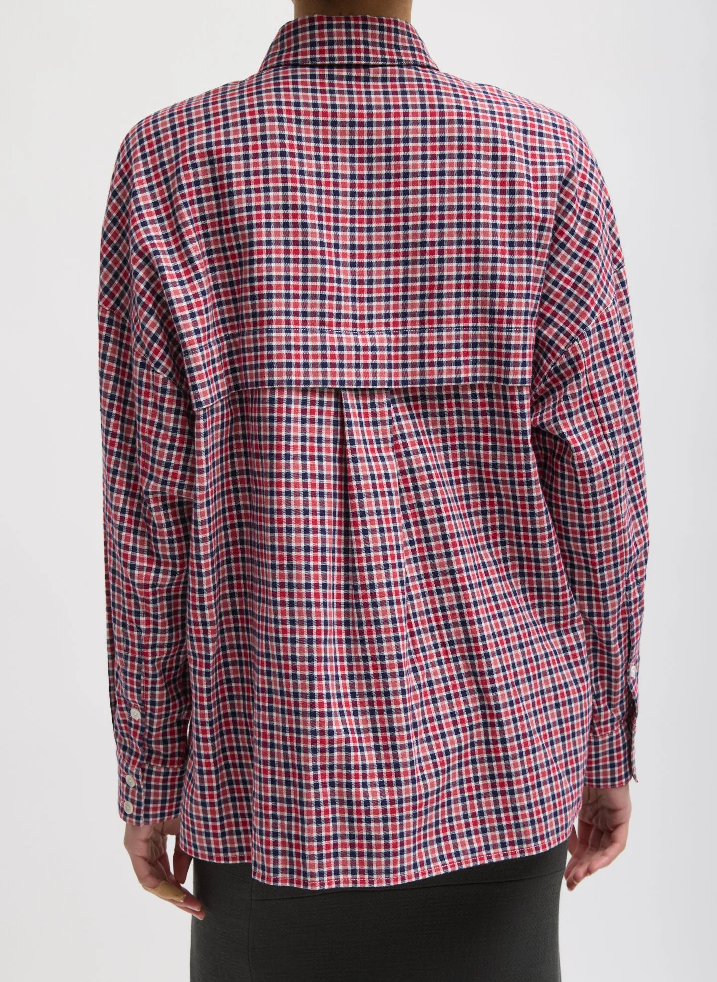 Flannel Menswear Shirting Oversized Shirt sold by Tibi product image thumbnail 3
