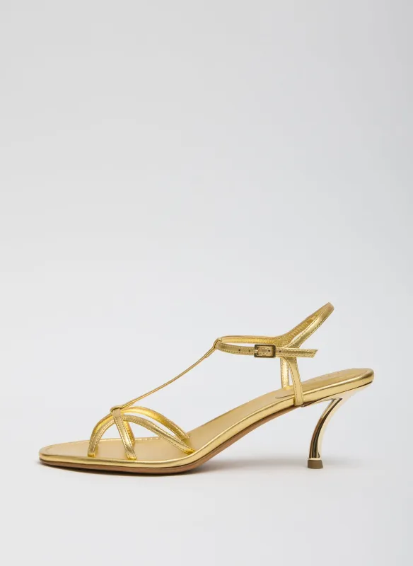 Milbourne Metallic Nappa Heel sold by Tibi