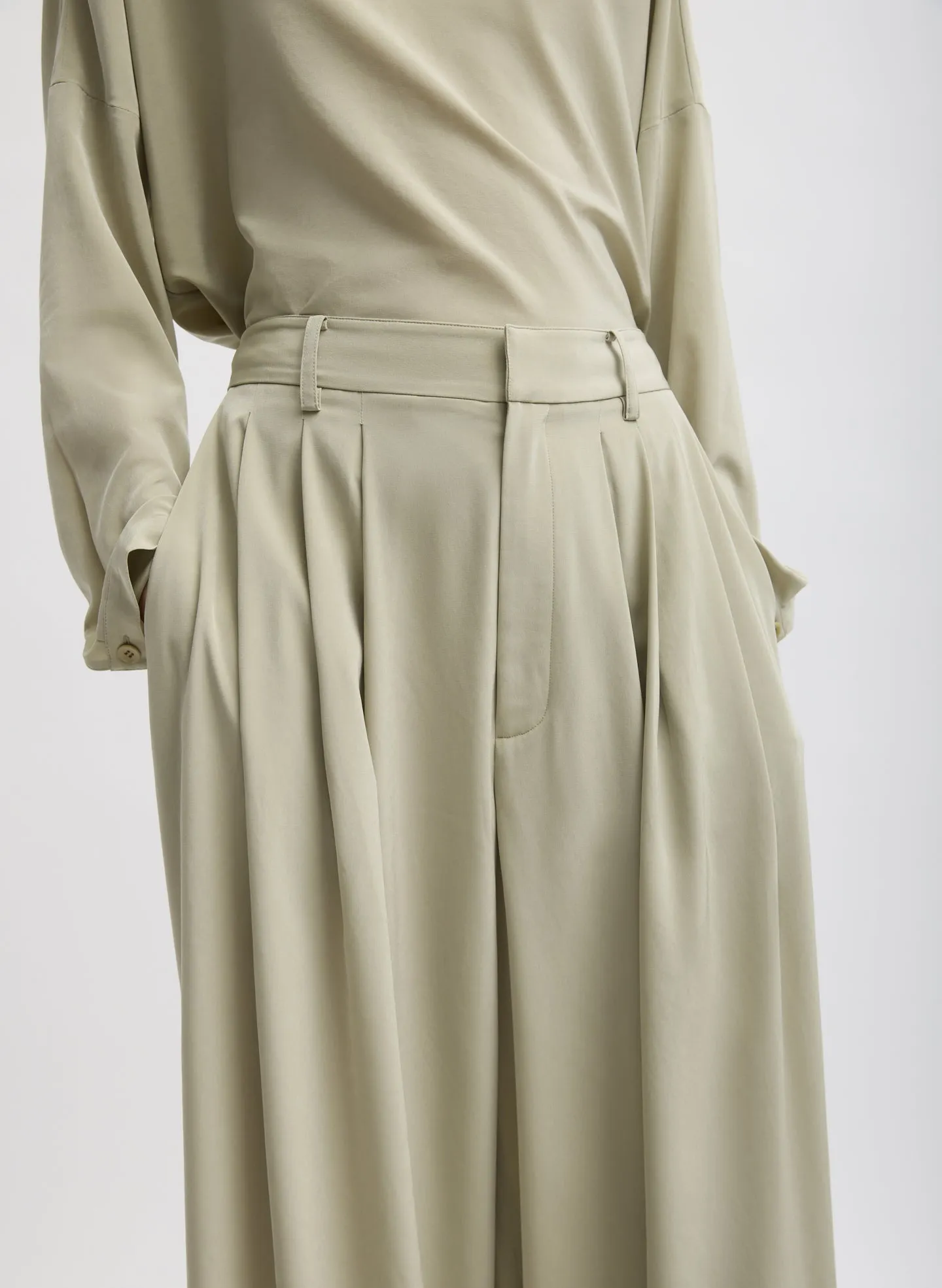 Relaxed Suiting Triple Pleat Pant sold by Tibi product image thumbnail 3