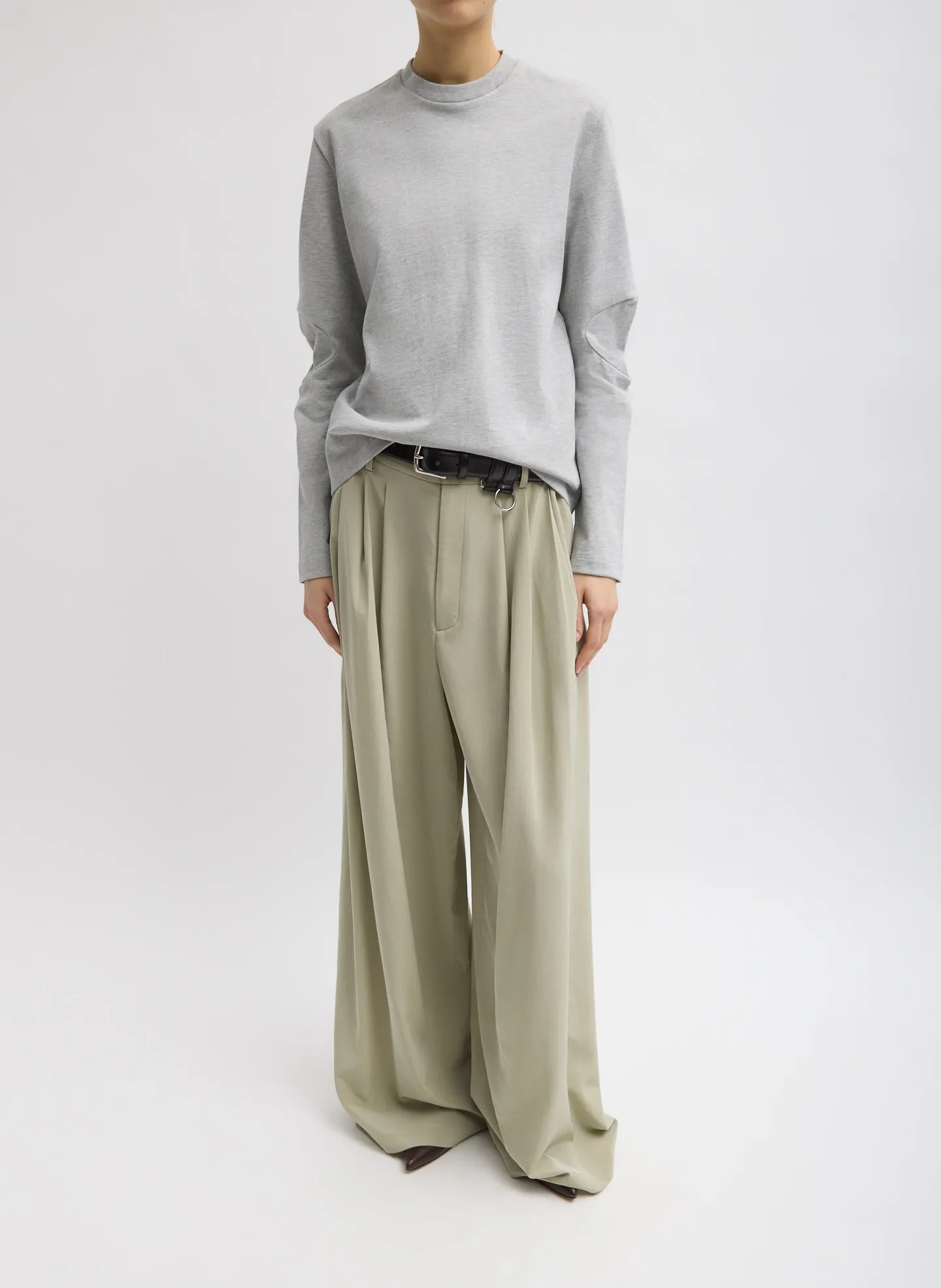 Relaxed Suiting Triple Pleat Pant sold by Tibi