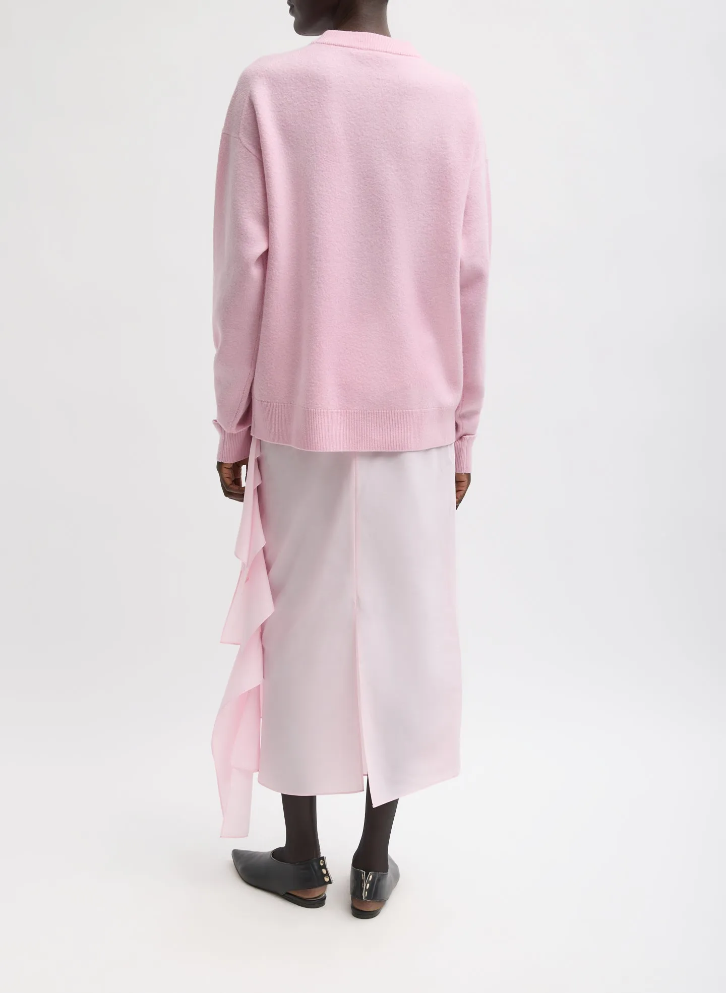 Boiled Wool Crewneck Easy Pullover sold by Tibi product image thumbnail 5