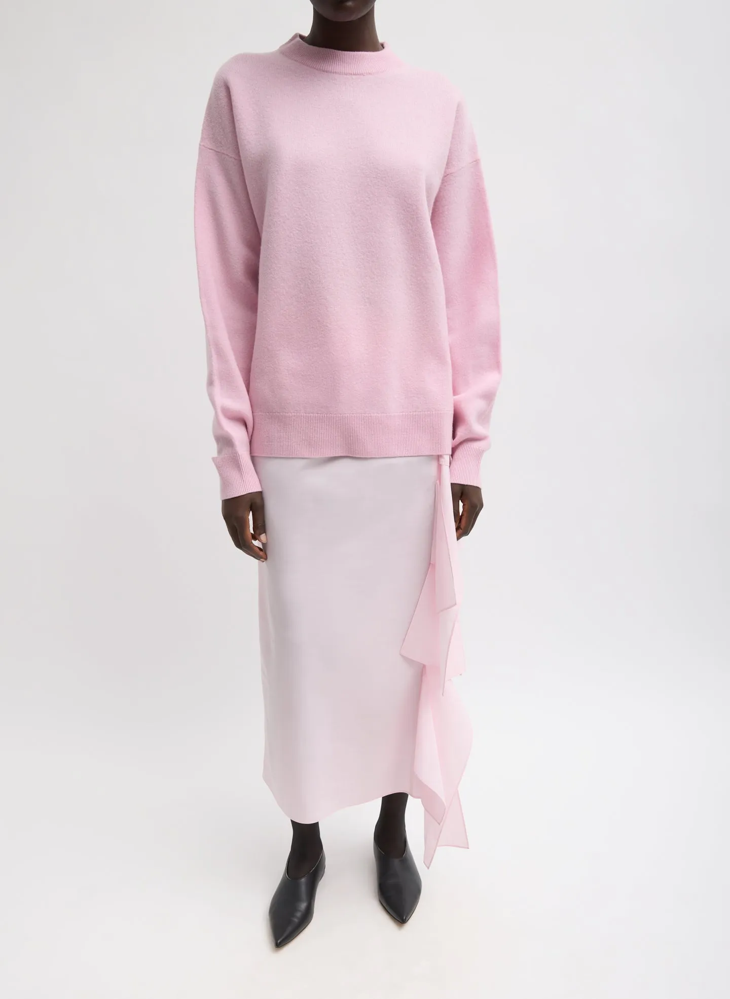 Boiled Wool Crewneck Easy Pullover sold by Tibi product image thumbnail 3