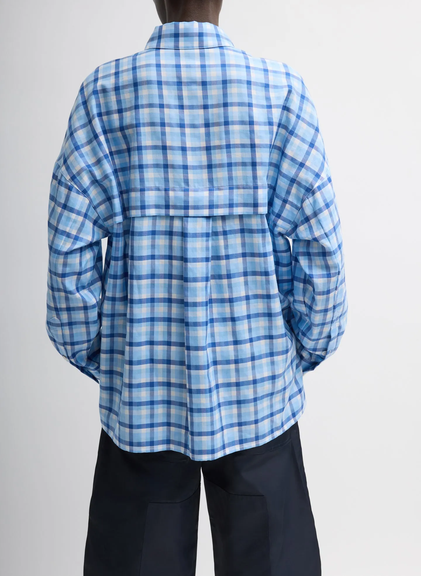 Otis Check Oversized Shirt sold by Tibi product image thumbnail 3