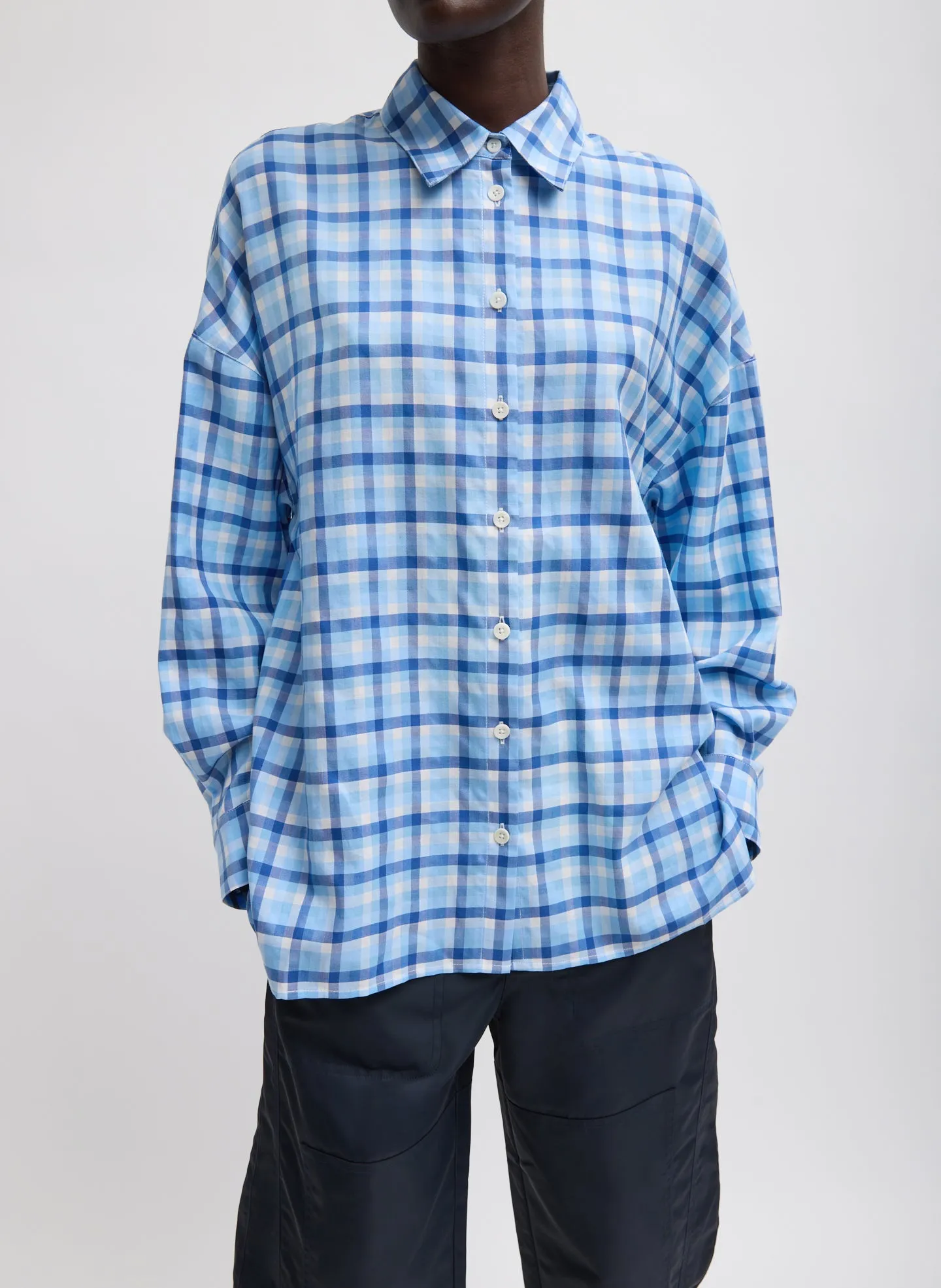 Otis Check Oversized Shirt sold by Tibi