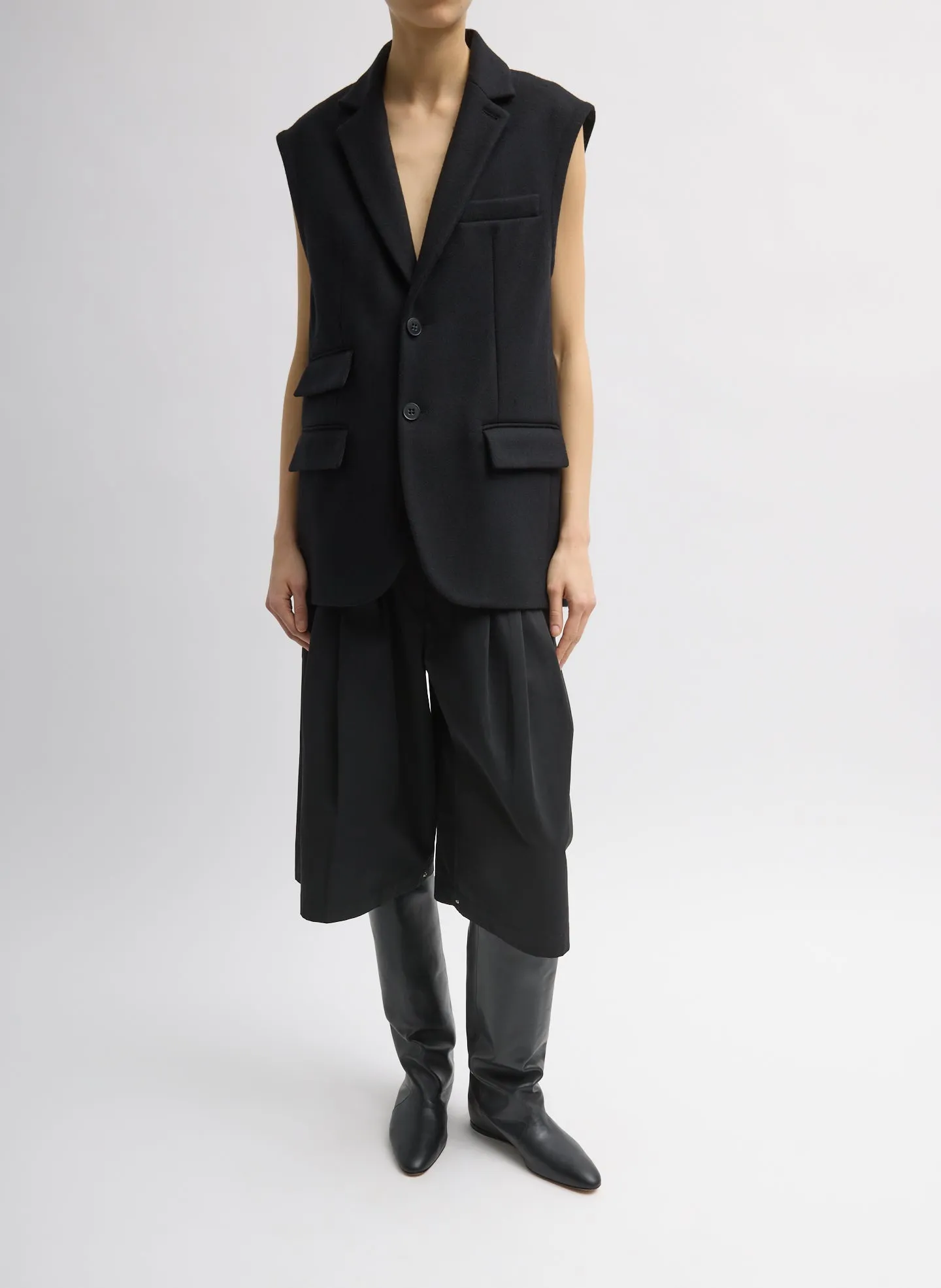 Bonded Recycled Felted Wool Convertible Blazer sold by Tibi product image thumbnail 3