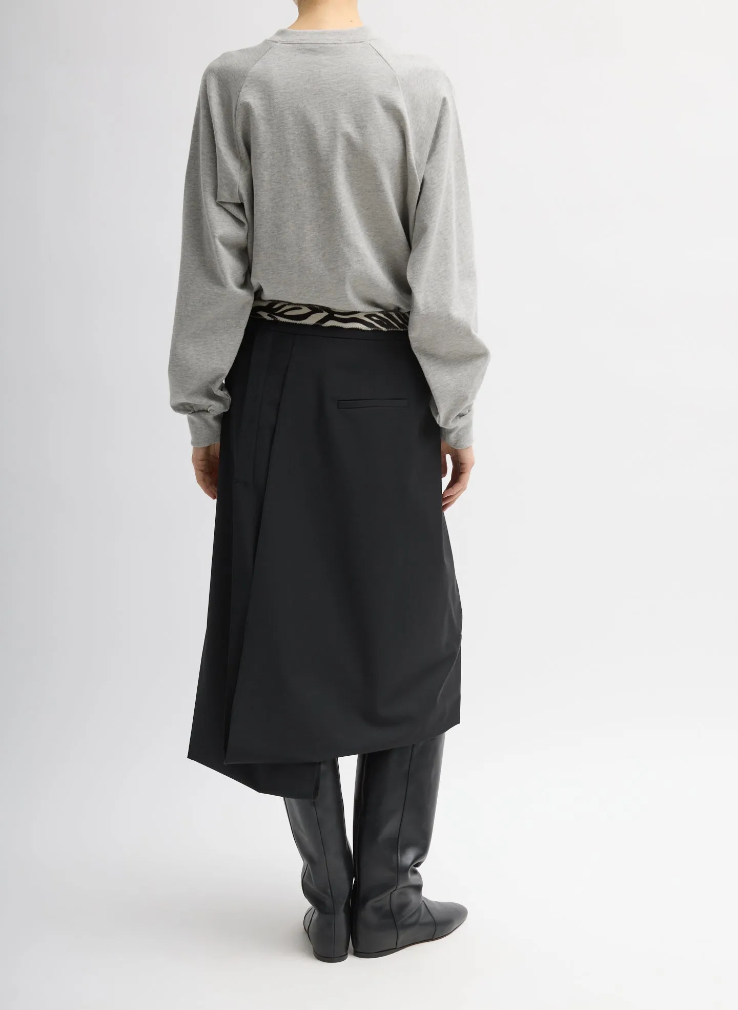 Recycled Tropical Wool Pliée Skirt sold by Tibi product image thumbnail 2