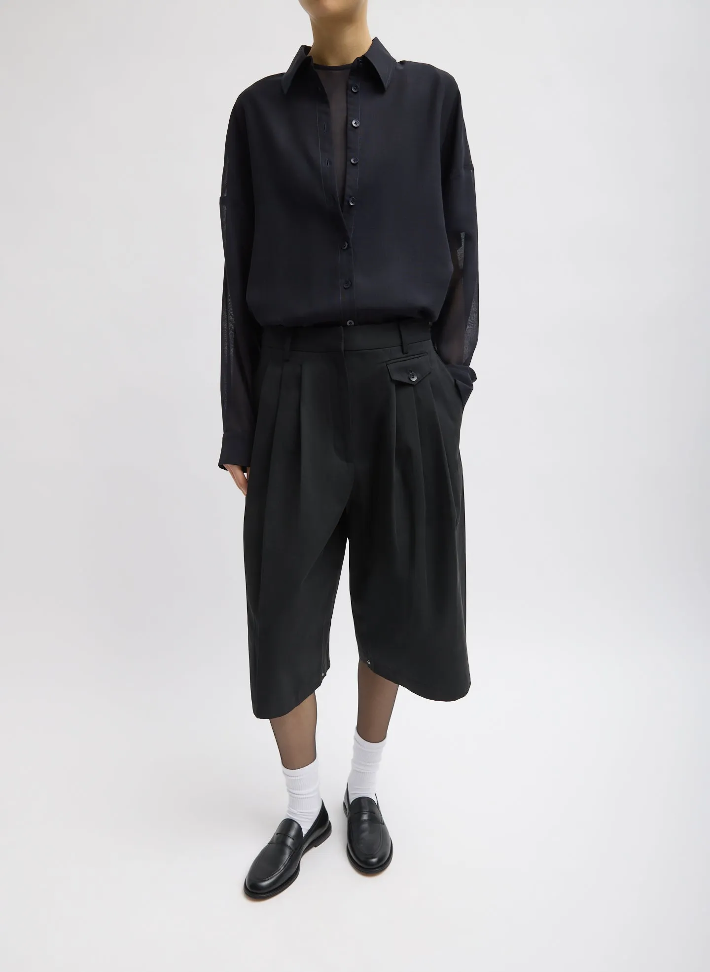 Bio Twill Triple Pleat Short sold by Tibi