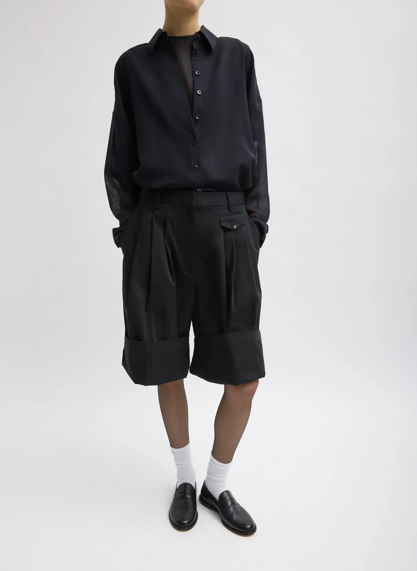 Bio Twill Triple Pleat Short sold by Tibi product image thumbnail 4