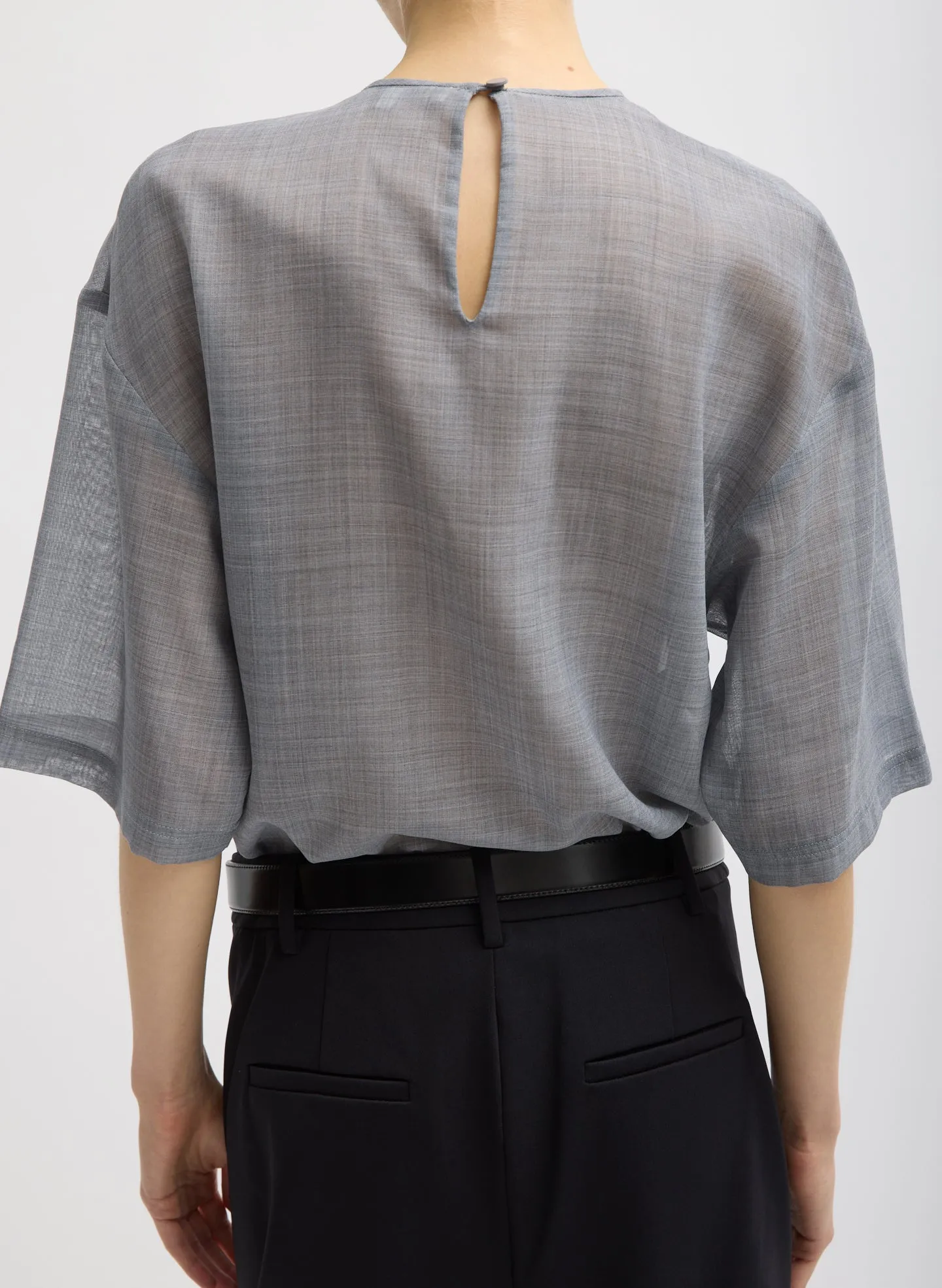 Sheer Wool Gauze Easy T-Shirt sold by Tibi product image thumbnail 5
