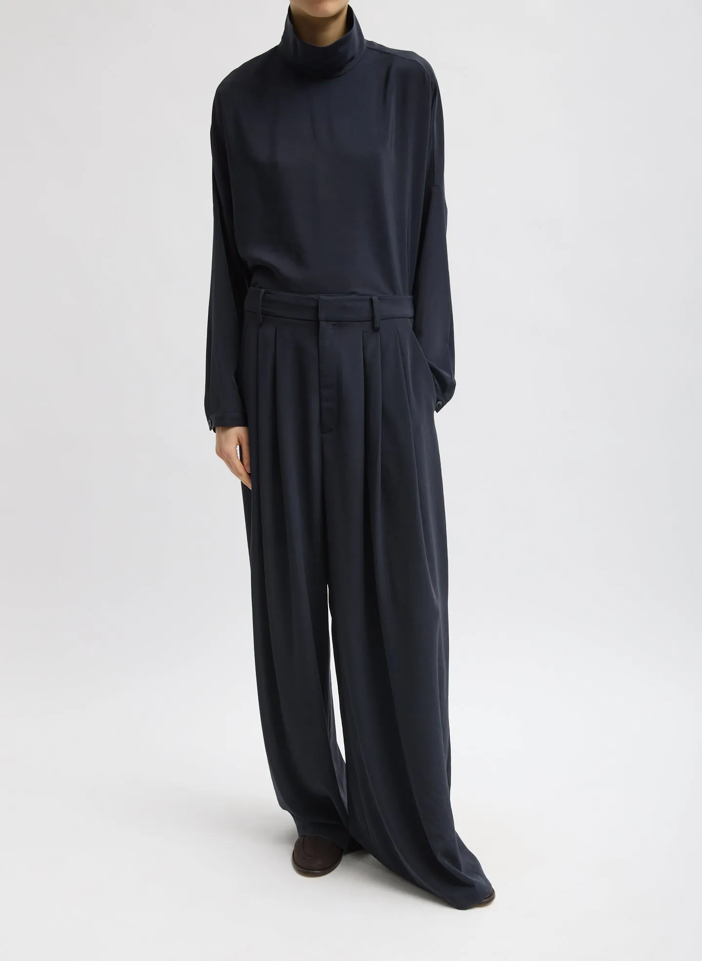 Relaxed Suiting Triple Pleat Pant sold by Tibi