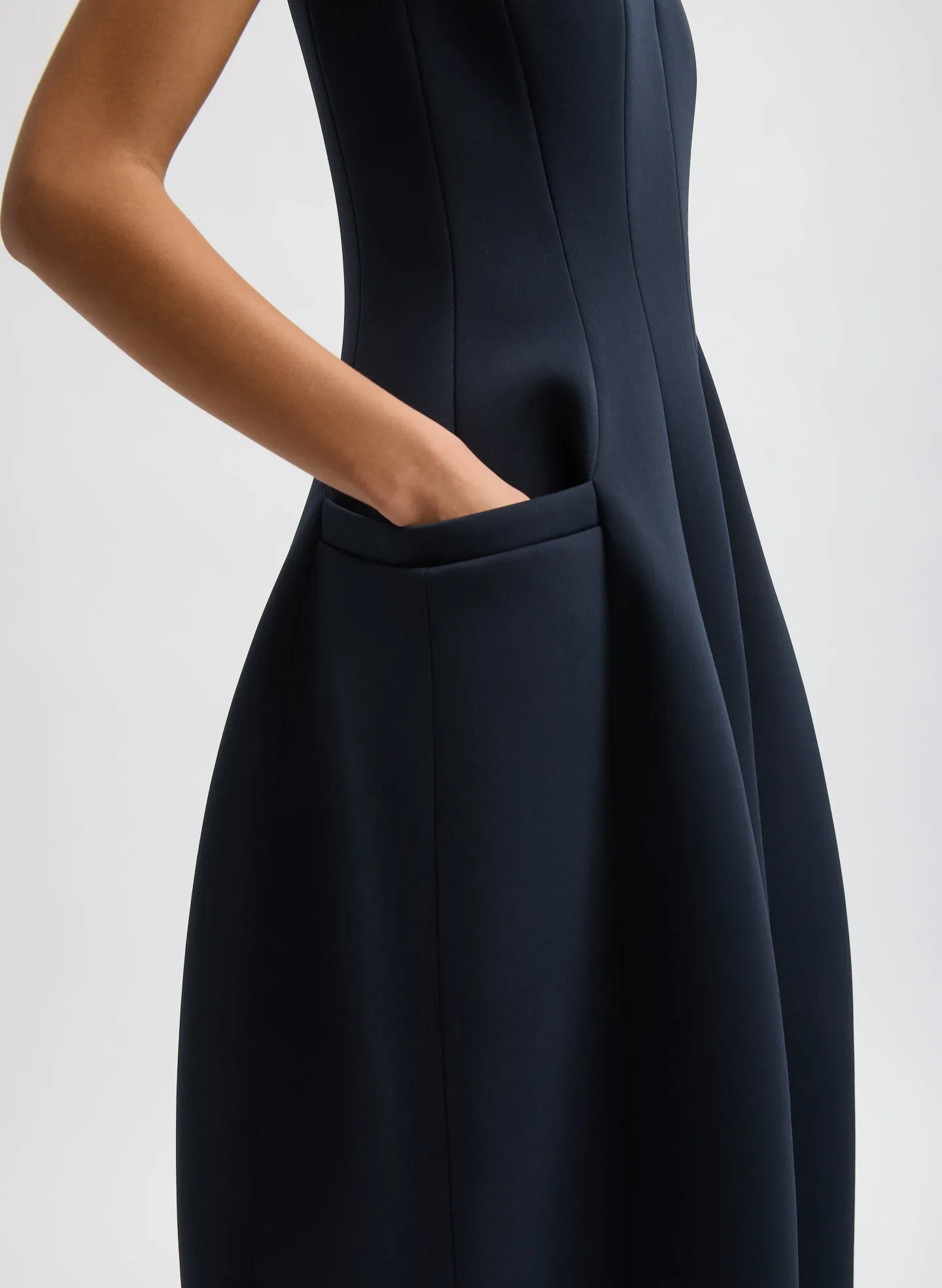 Bonded Twill Sleeveless Sculpted Dress sold by Tibi product image thumbnail 4