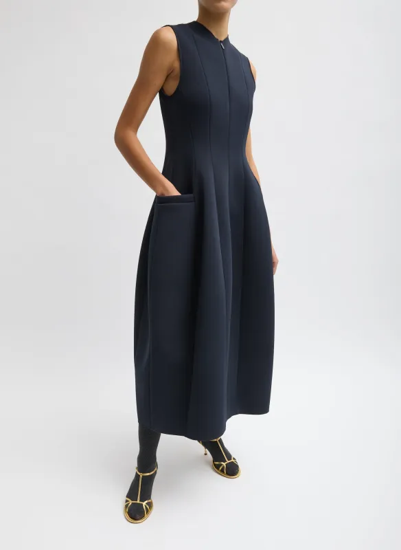 Bonded Twill Sleeveless Sculpted Dress made by Tibi