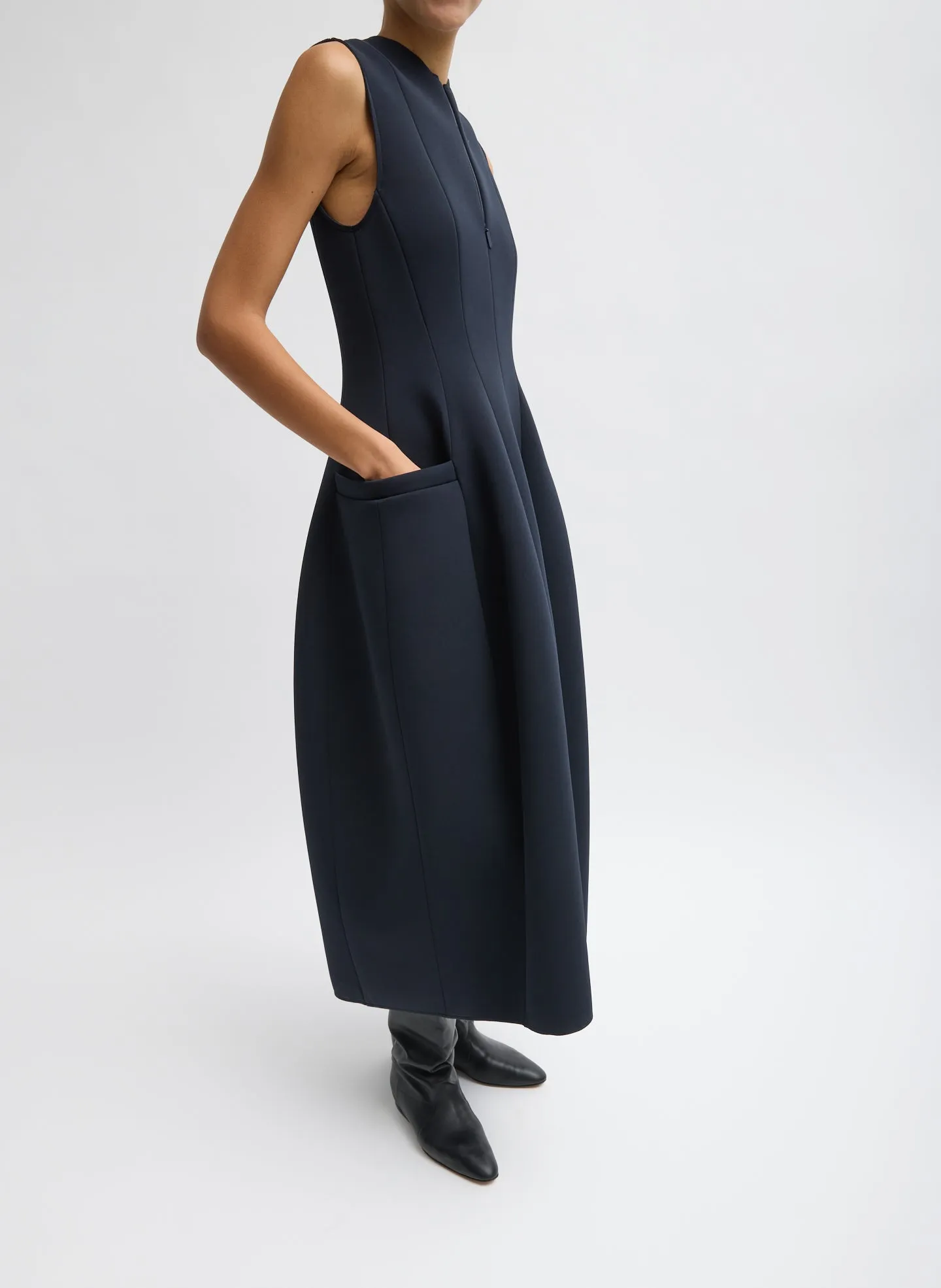 Bonded Twill Sleeveless Sculpted Dress sold by Tibi product image thumbnail 2