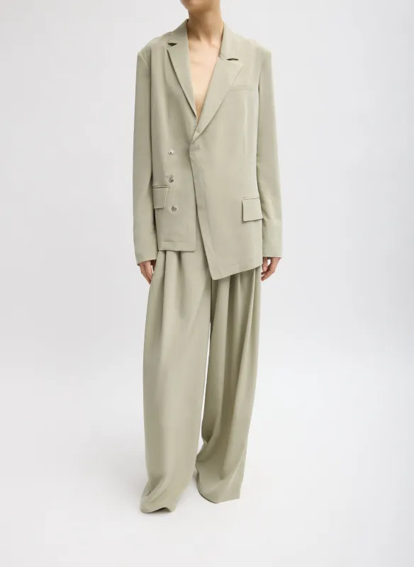 Relaxed Suiting Asymmetrical Wrap Blazer sold by Tibi