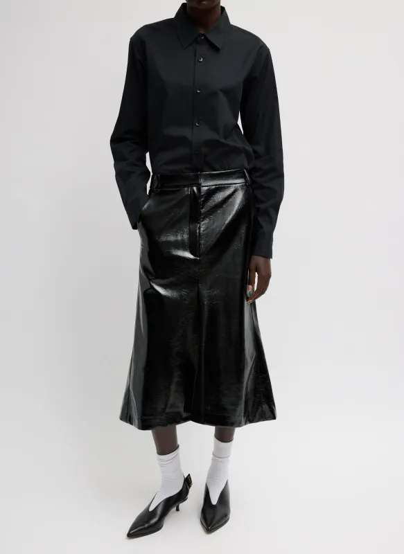 Faux Patent Leather Sculpted Silke Skirt sold by Tibi