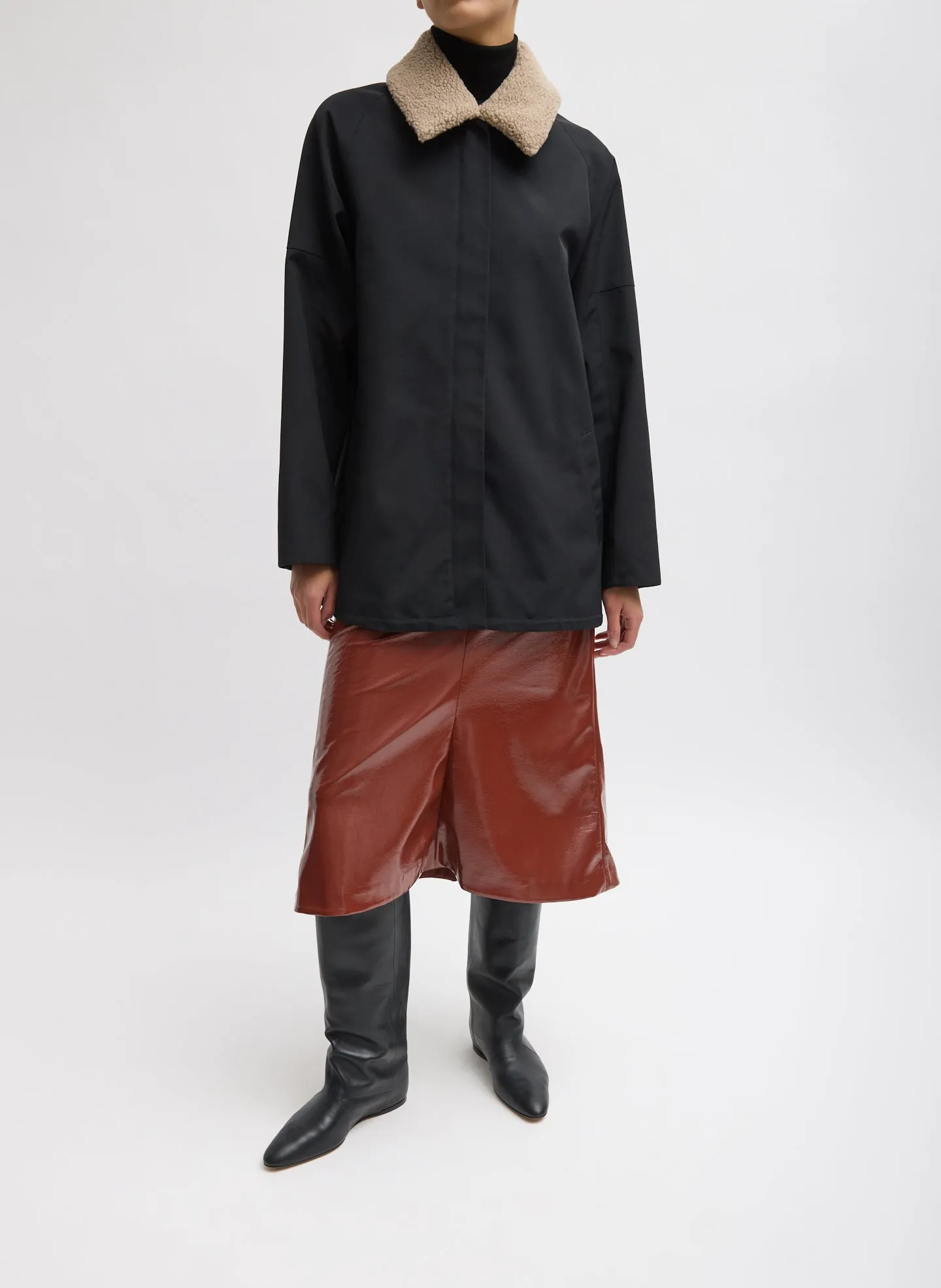Lotte Nylon Carcoat With Removable Sherpa Collar sold by Tibi