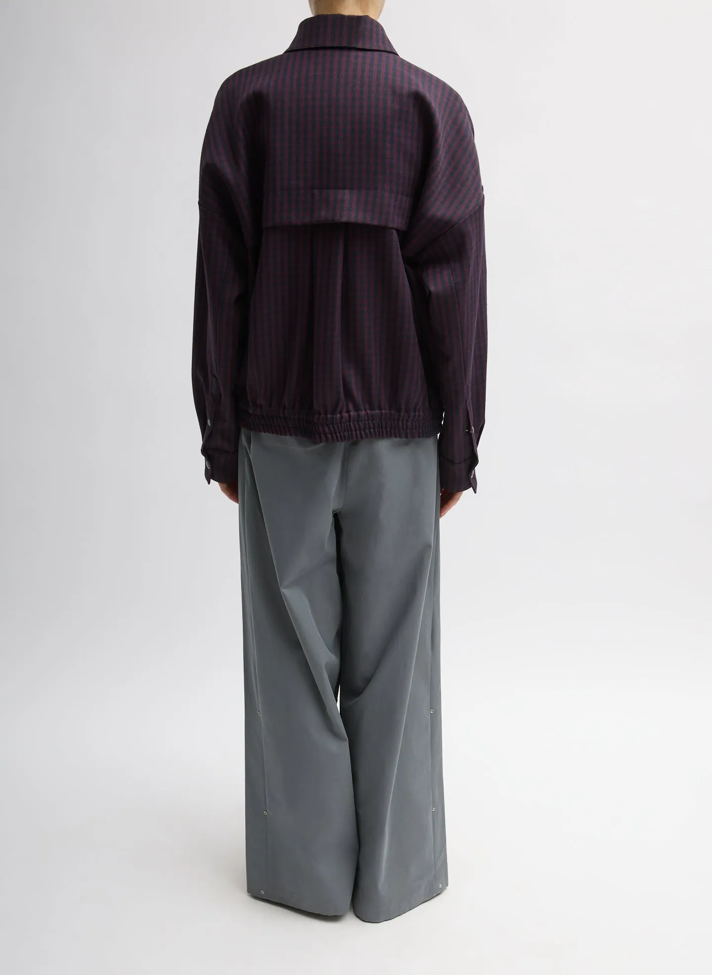 Jules Wool Gingham Bomber Jacket sold by Tibi product image thumbnail 5