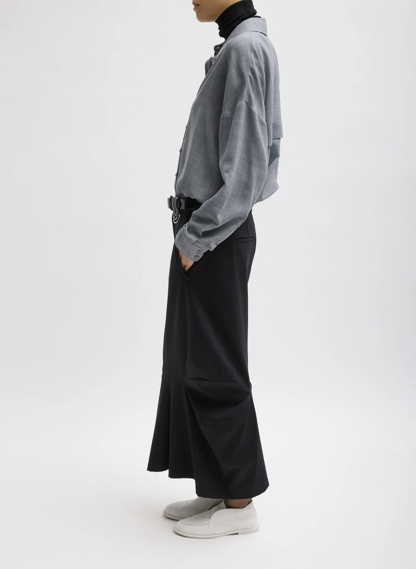 Compact Ultra Stretch Knit Sculpted Meir Trouser Skirt sold by Tibi product image thumbnail 3