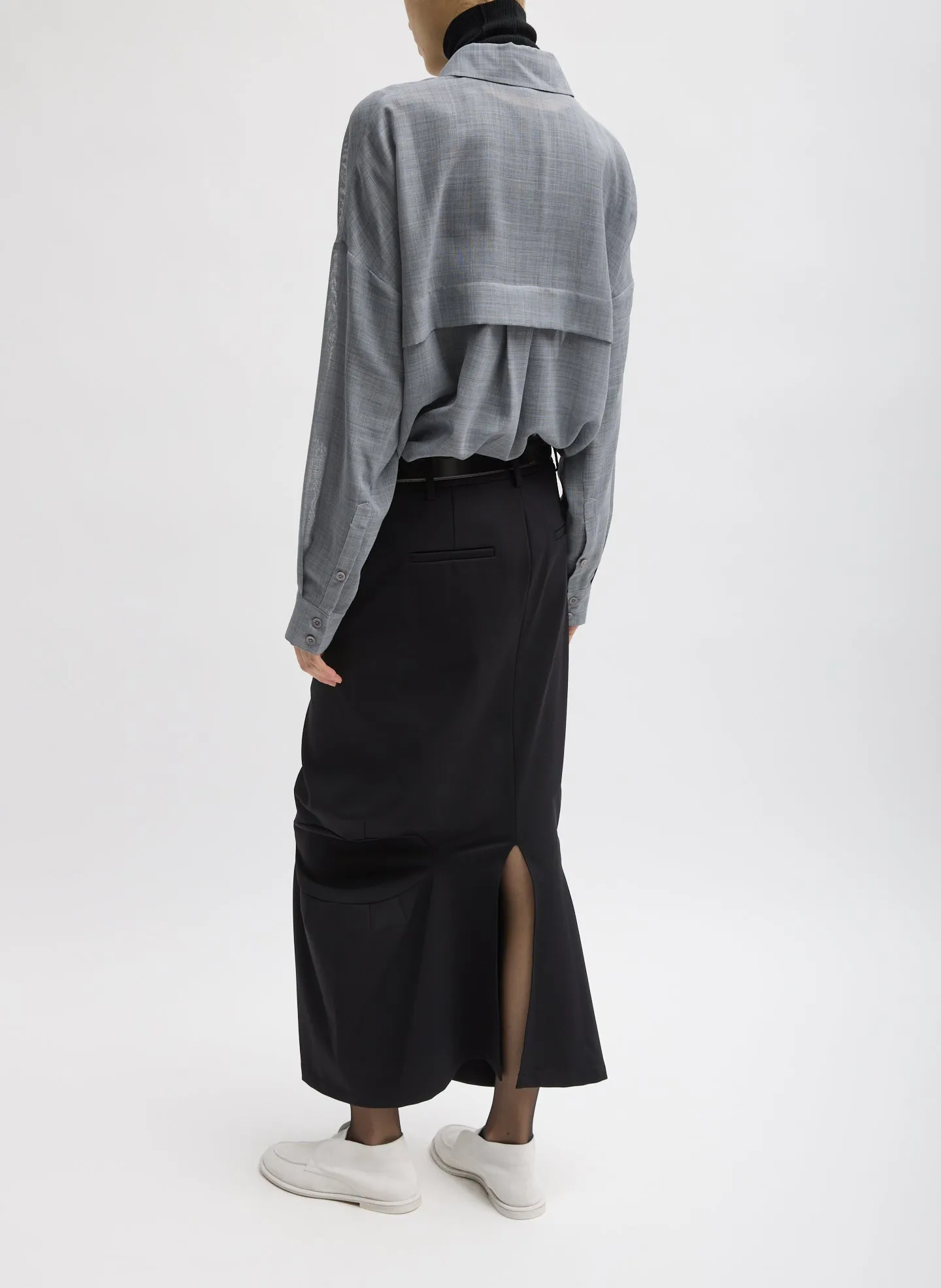 Compact Ultra Stretch Knit Sculpted Meir Trouser Skirt sold by Tibi product image thumbnail 4