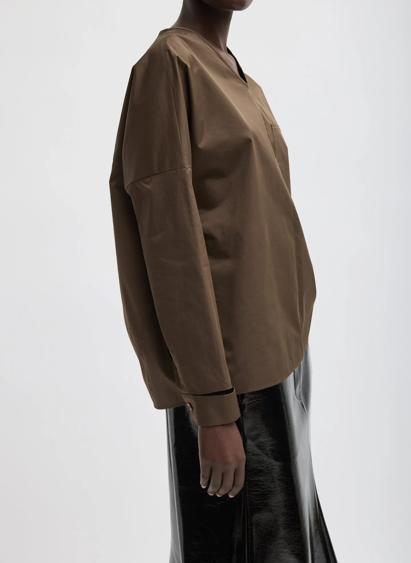 Eco Poplin V-Neck Dolman Top sold by Tibi product image thumbnail 2