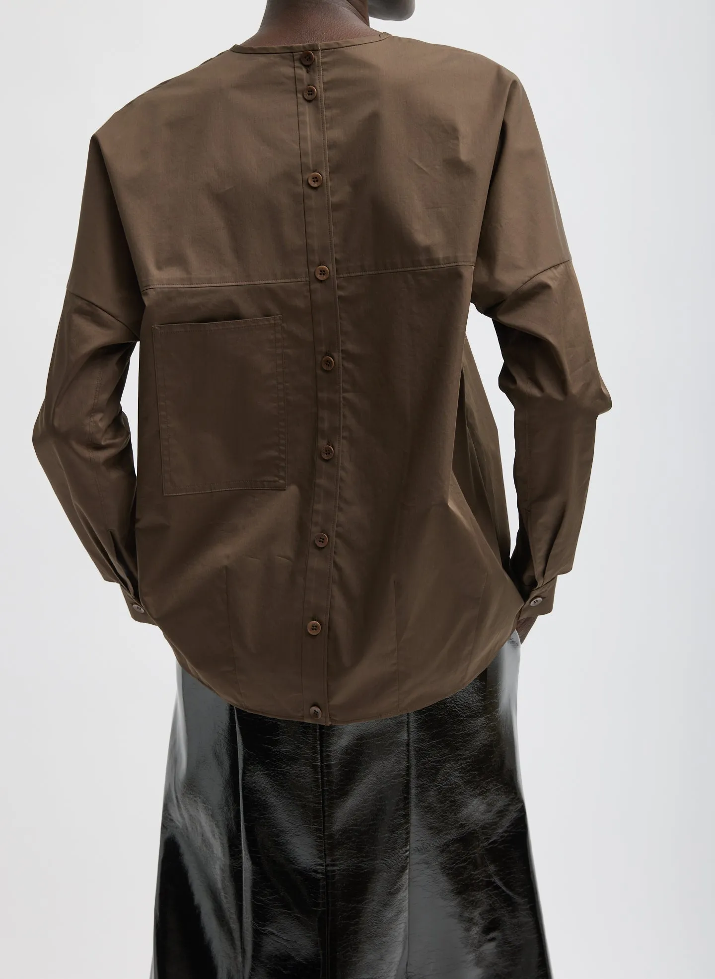 Eco Poplin V-Neck Dolman Top sold by Tibi product image thumbnail 3