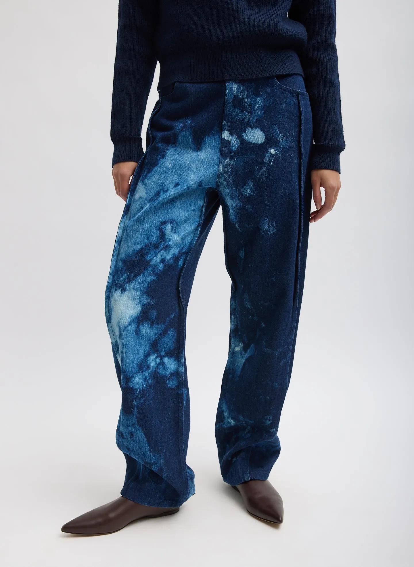 Tie Dye Denim Tuck Jean sold by Tibi product image thumbnail 3